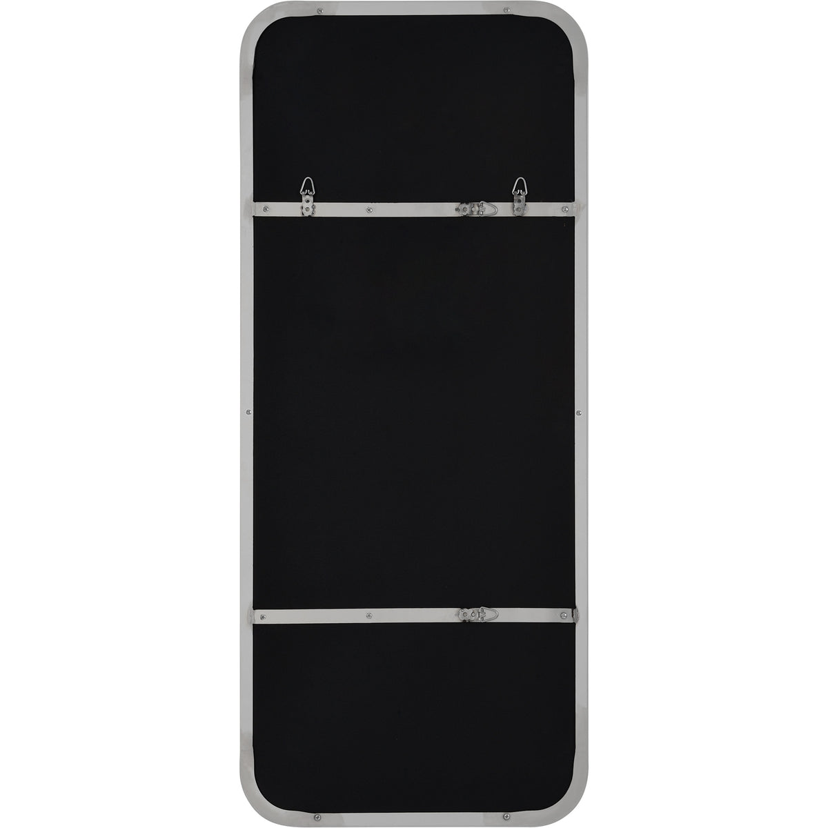 Delphinus 46" Tall Rectangle Wall Mirror, Grey-Mirrors-DECOROLALA