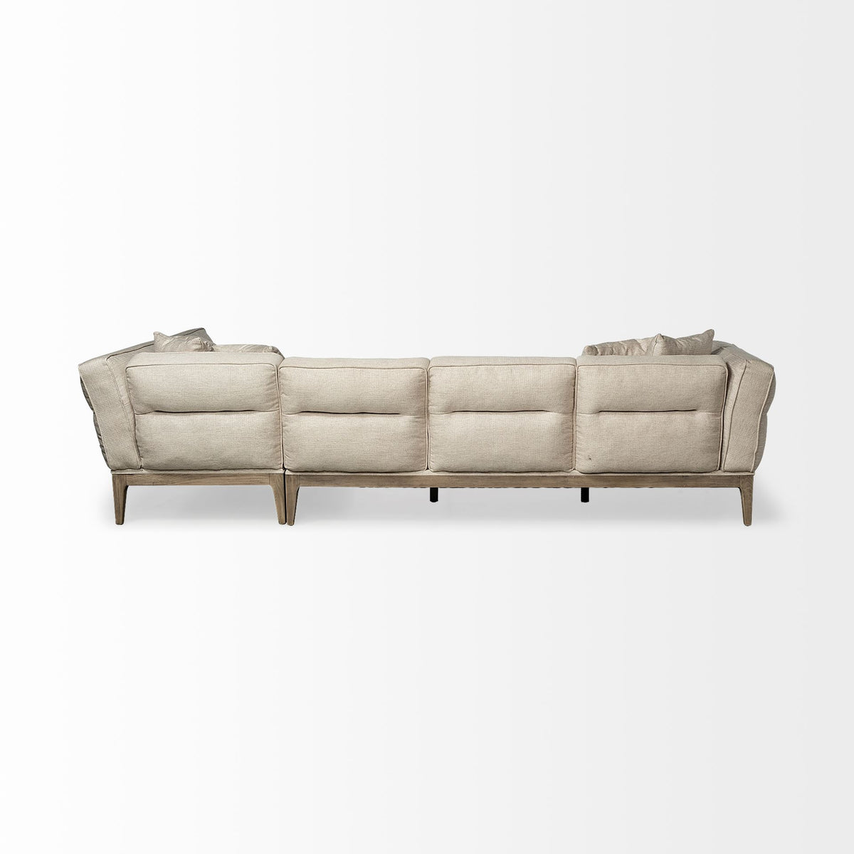 Denali III Beige Upholstered Wooden Frame Sectional-Sofa & Sectionals-DECOROLALA