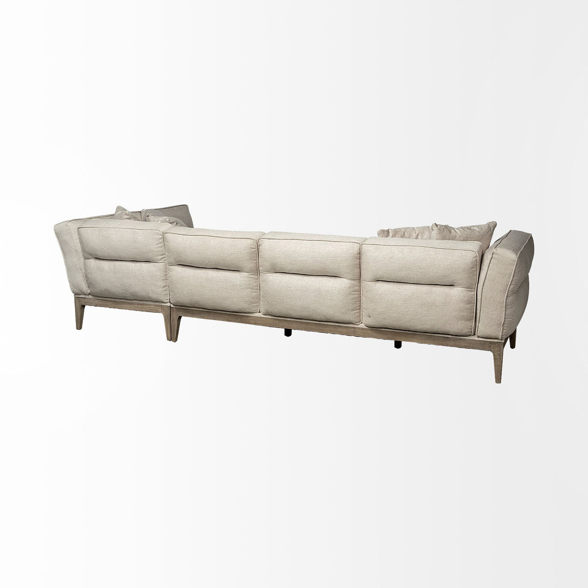 Denali III Beige Upholstered Wooden Frame Sectional-Sofa & Sectionals-DECOROLALA