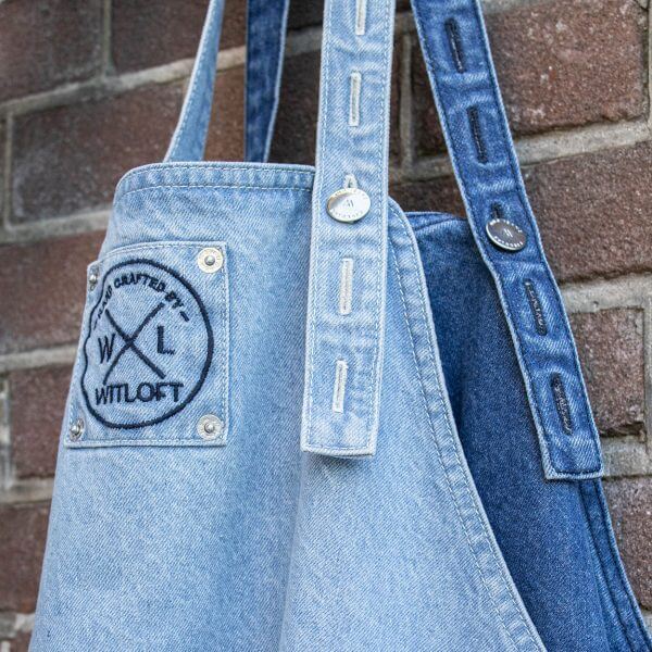 WITLOFT - Apron Denim Medium Long - Mid Blue-4
