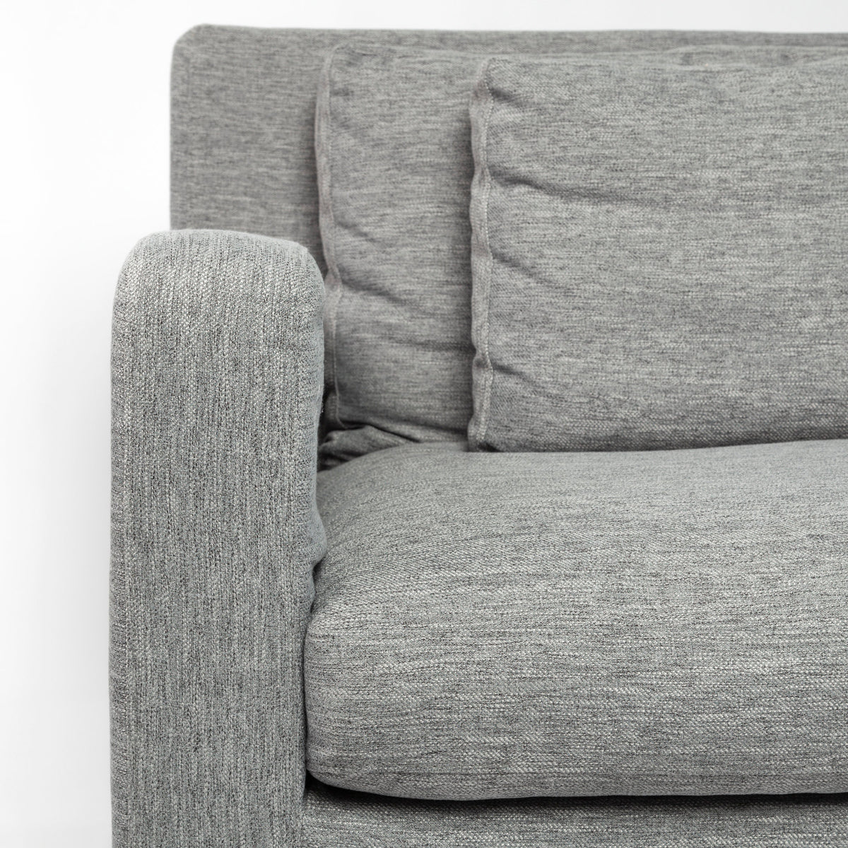 Denly III 38 X 38.25 X 34.5 Castlerock Gray Slipcover Upholstered Arm Chair-Chairs-DECOROLALA