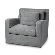 Denly III 38 X 38.25 X 34.5 Castlerock Gray Slipcover Upholstered Arm Chair-Chairs-DECOROLALA