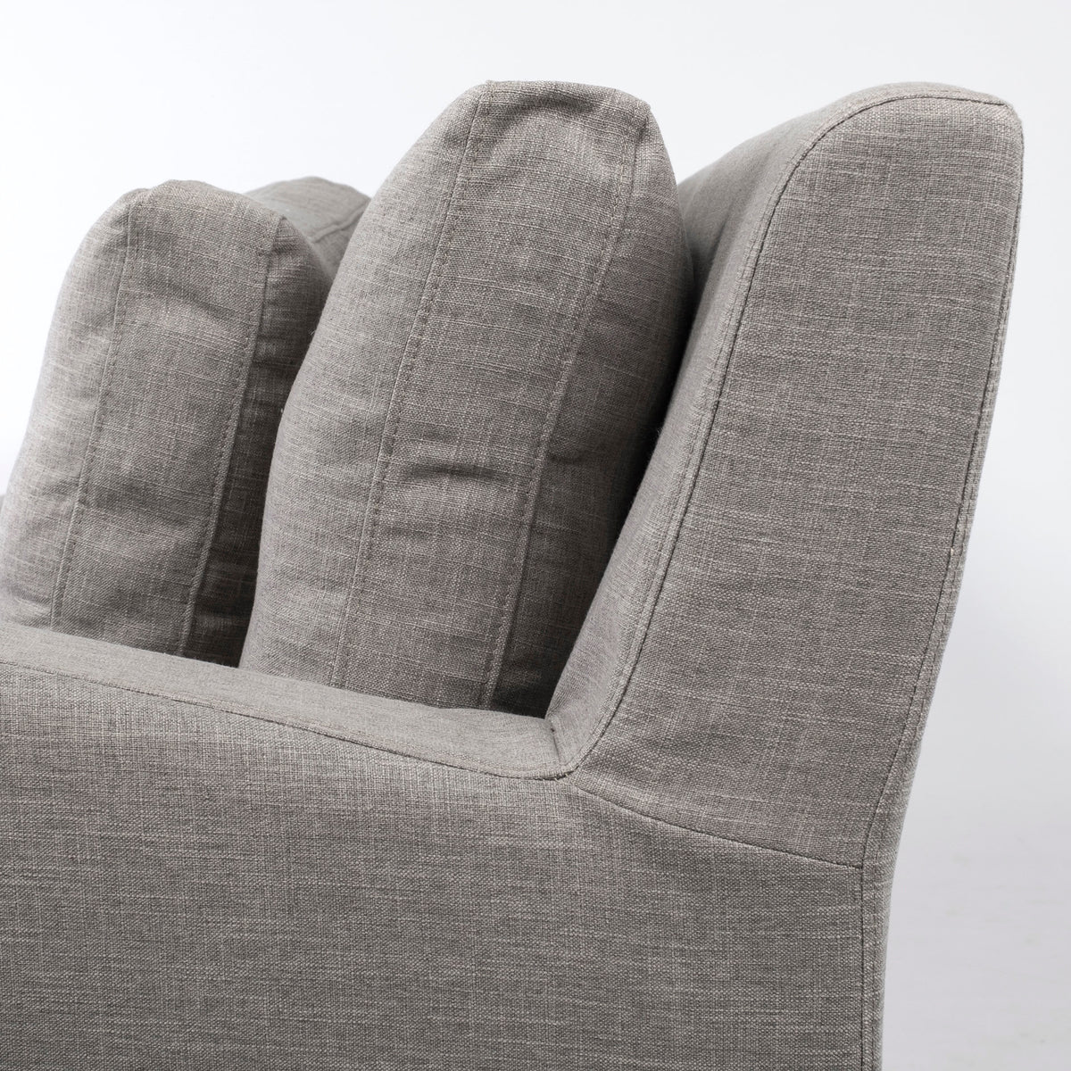 Denly III 38 X 38.25 X 34.5 Flint Gray Slipcover Upholstered Arm Chair-Chairs-DECOROLALA