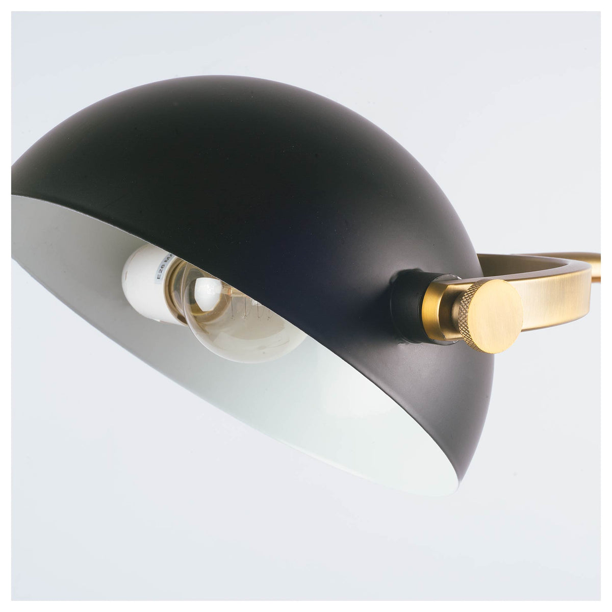 Denmark (55.1"H) Black/Gold Concrete Base Metal Shade Floor Lamp-Floor Lamps-DECOROLALA