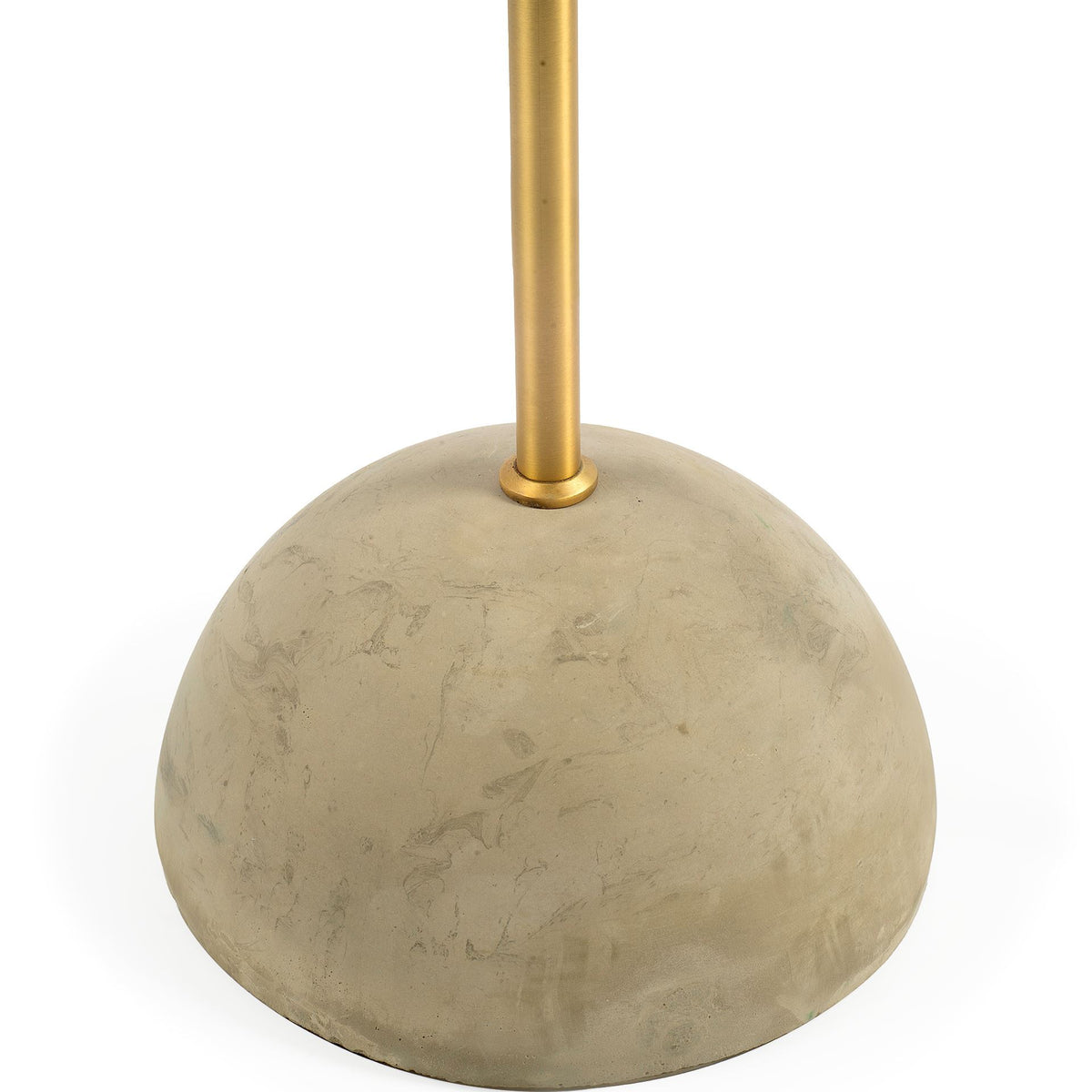 Denmark (55.1"H) Black/Gold Concrete Base Metal Shade Floor Lamp-Floor Lamps-DECOROLALA