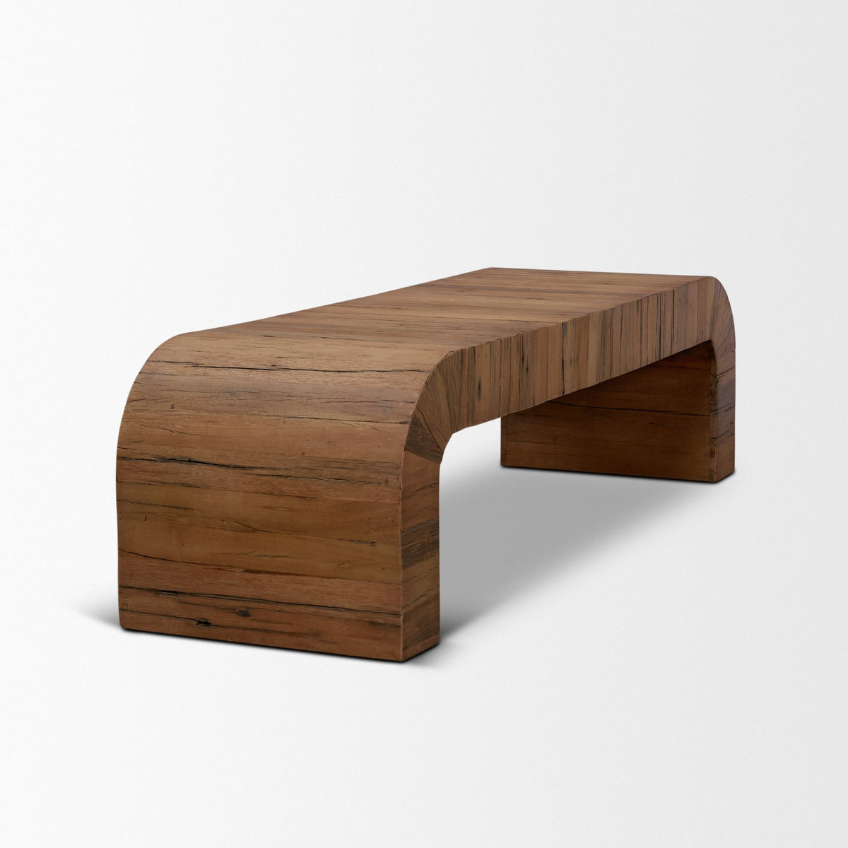 Denton Medium Brown Relcaimed Wood Bench-Benches-DECOROLALA