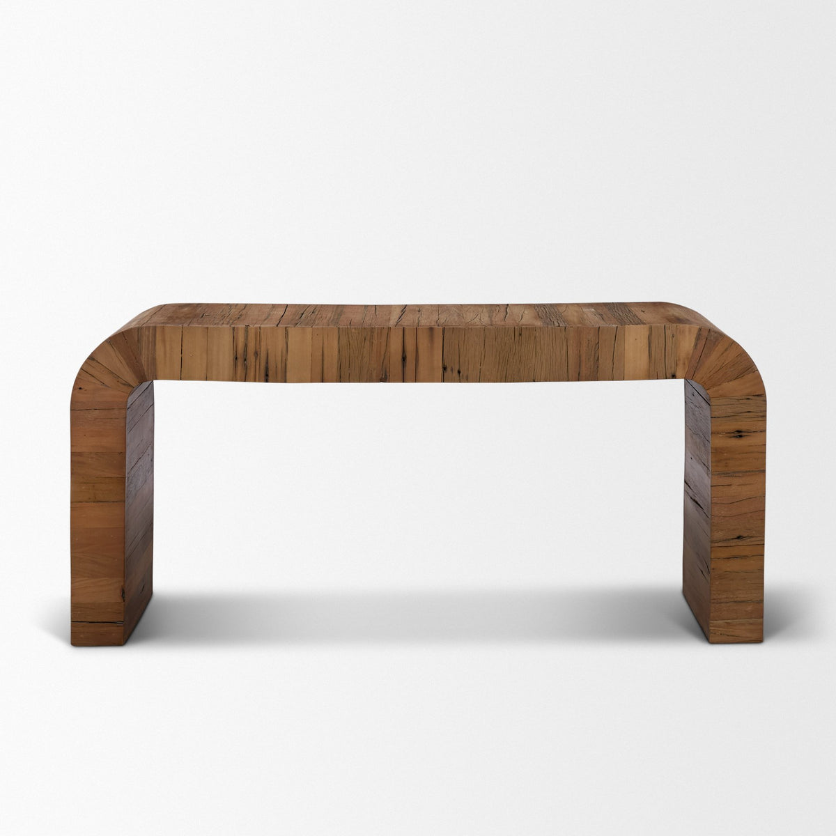 Denton Medium Brown Relcaimed Wood Console Table-Console Tables-DECOROLALA