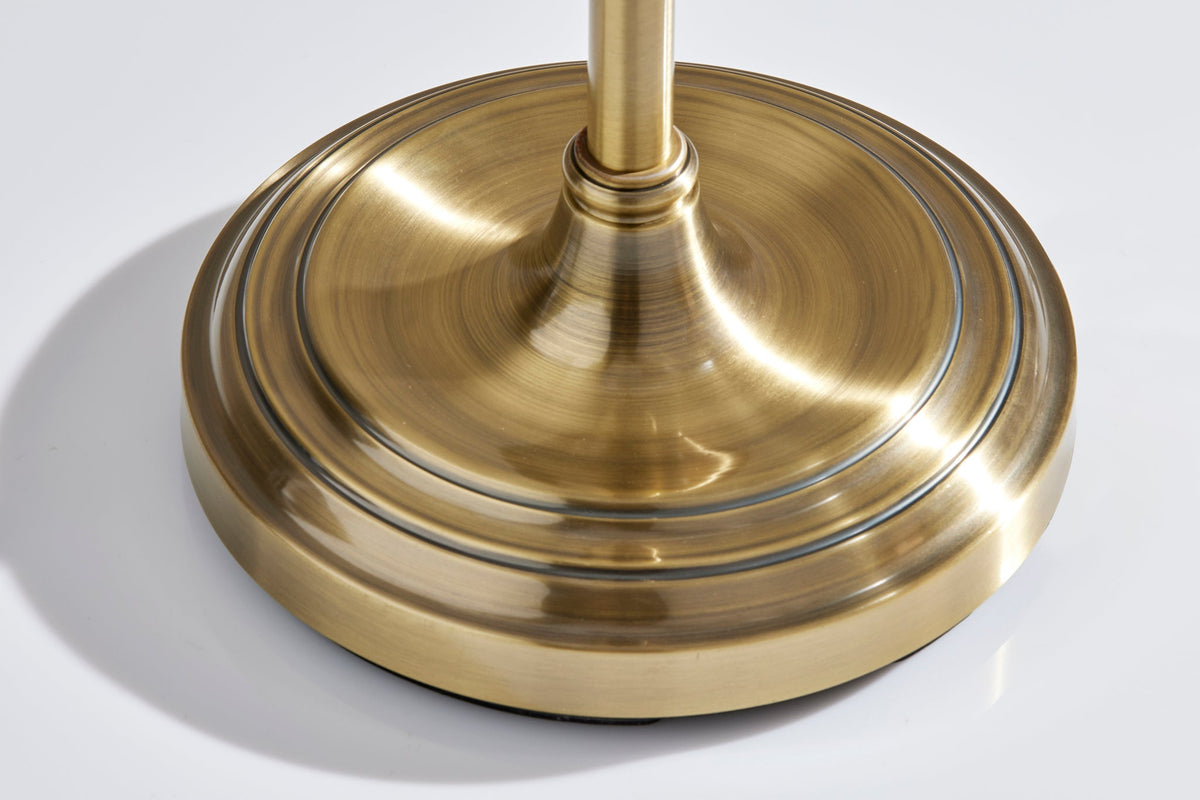 Derby Floor Lamp - Antique Brass 64.75" Pleated-Lighting-DECOROLALA
