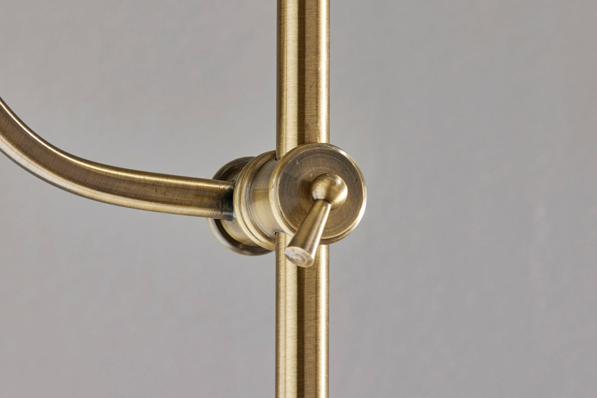 Derby Floor Lamp - Antique Brass 64.75" Pleated-Lighting-DECOROLALA
