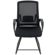 Desk Chair No Wheels - Black Mesh Lumbar Support-Office Products > Office Furniture > Office Chairs > Task Chairs-DECOROLALA