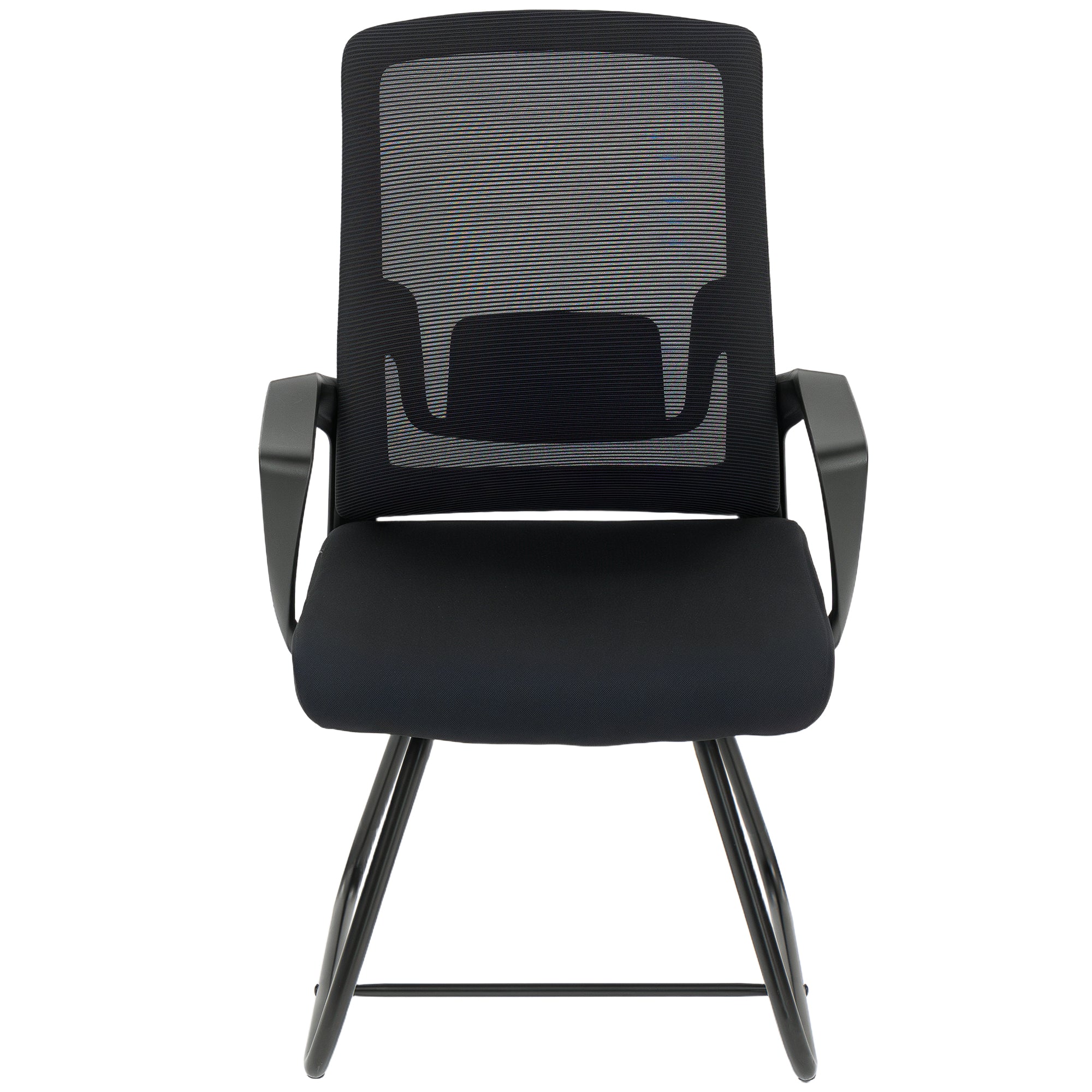 Desk Chair No Wheels - Black Mesh Lumbar Support-Office Products > Office Furniture > Office Chairs > Task Chairs-DECOROLALA
