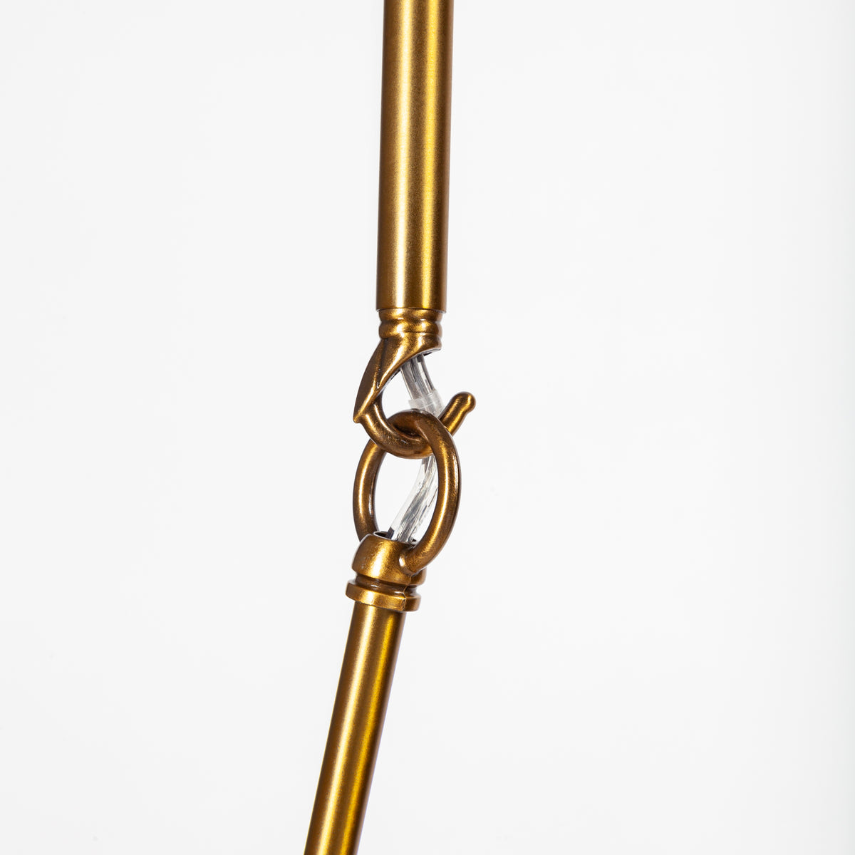 Desousa II (33.9"L x 8.8"W x 28"H) Brass-Toned Metal Multi-Arm Three Light Chandelier-Chandeliers-DECOROLALA