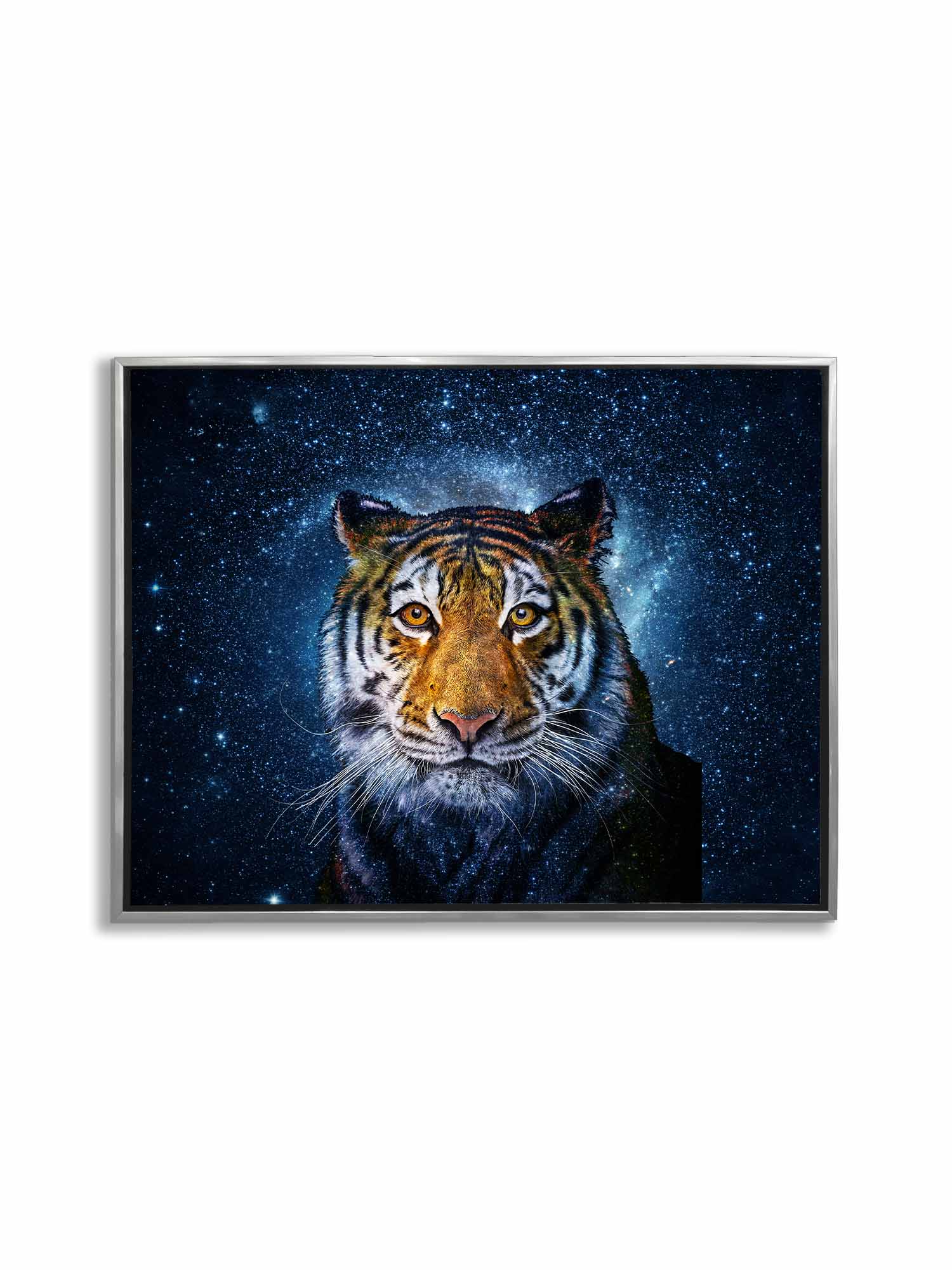Detailed Tiger Head with Celestial Background 48X36-Print-DECOROLALA