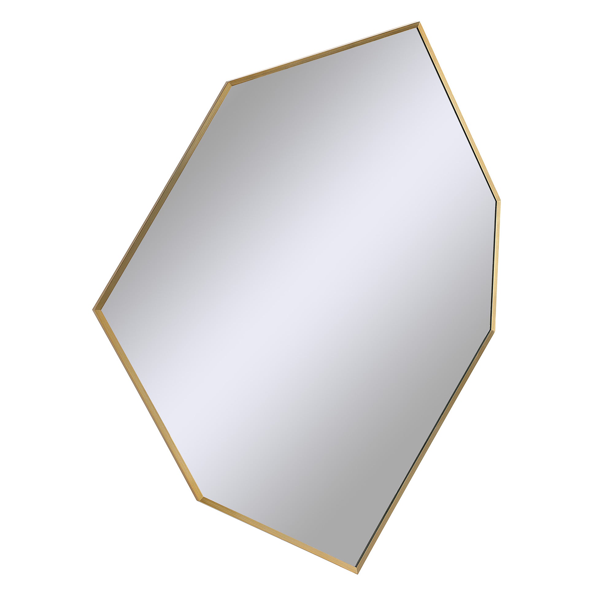 Devika 41" Tall Irregular Wall Mirror, Yellow-Mirror-DECOROLALA