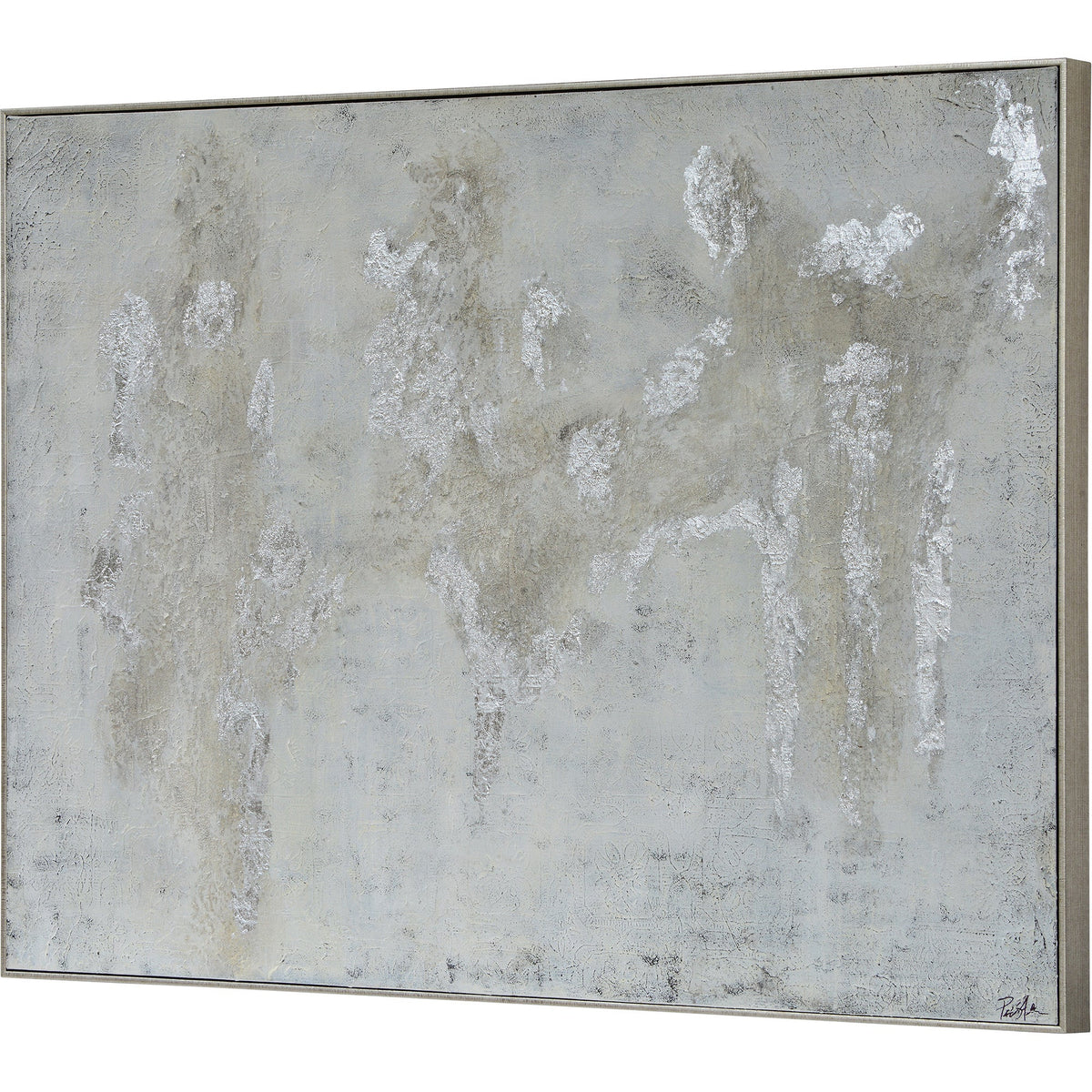 Devonshire 36" Wide Canvas Art, Silver-Canvas Prints-DECOROLALA
