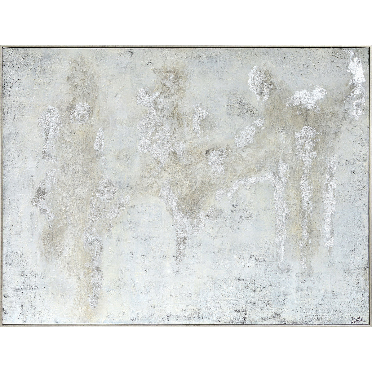 Devonshire 36" Wide Canvas Art, Silver-Canvas Prints-DECOROLALA