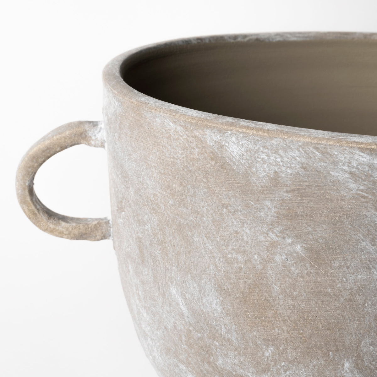 Deya Large Rustic Brown Ceramic Vase-Vase-DECOROLALA