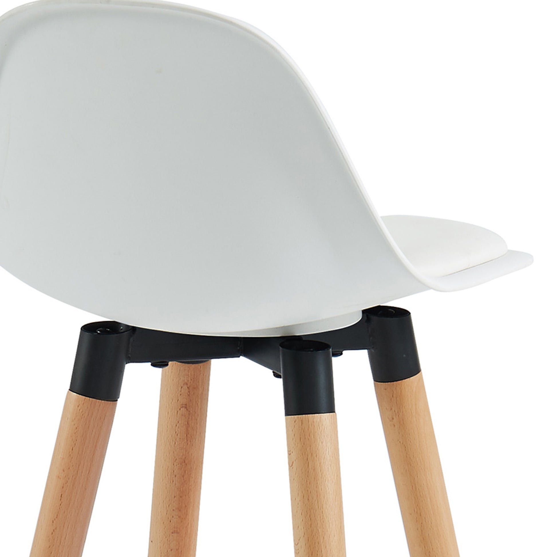 Diablo 26" Counter Stool - White Faux Leather and Wood-DECOROLALA