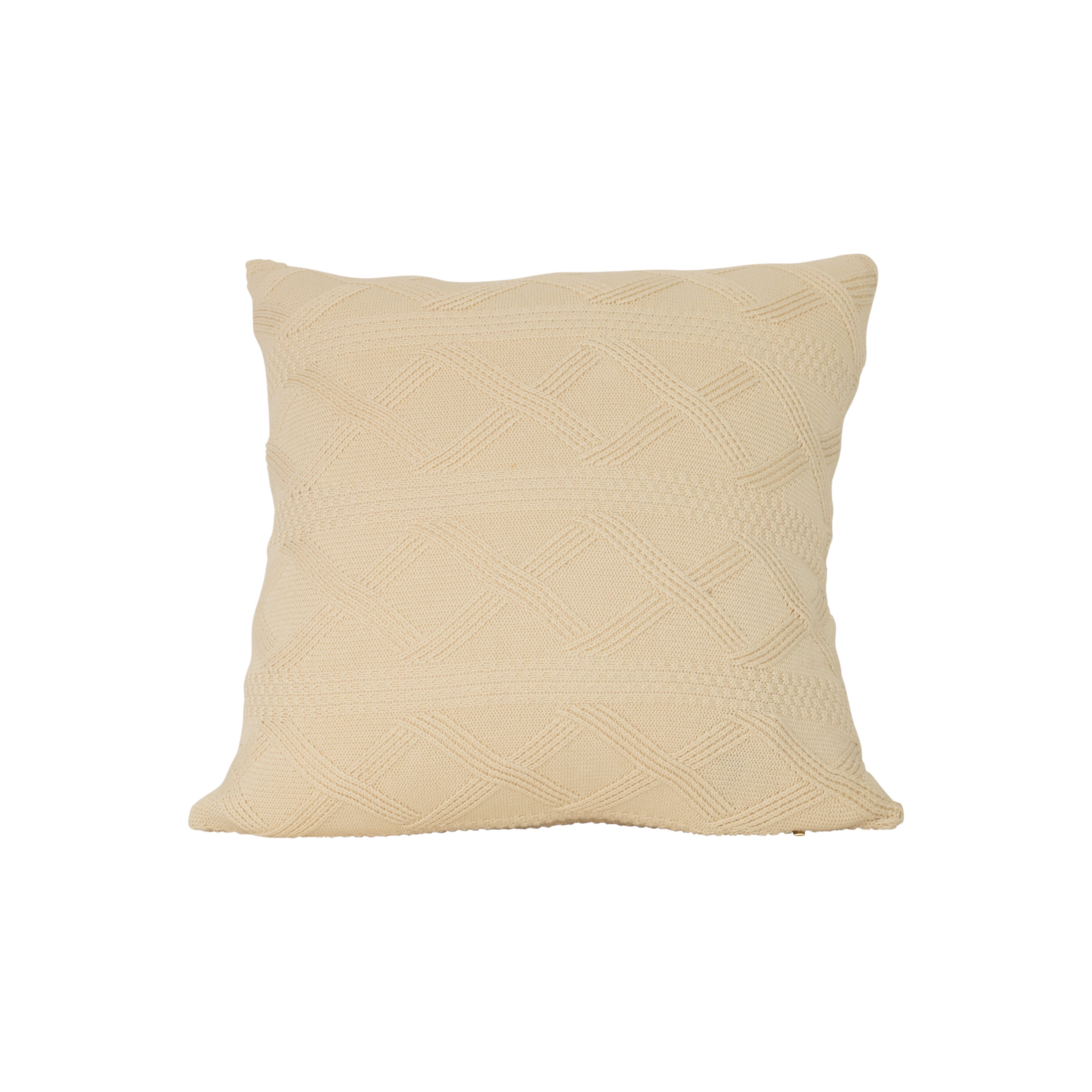 Diamond Pattern Knit Pillow-Decorative Cushions-DECOROLALA