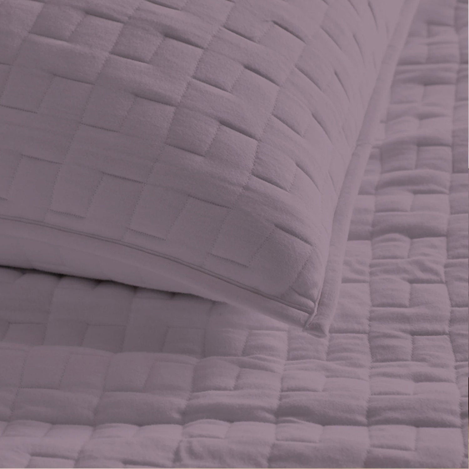 Diamond Stitch Cotton Sateen Quilt Set - White-Quilt-DECOROLALA