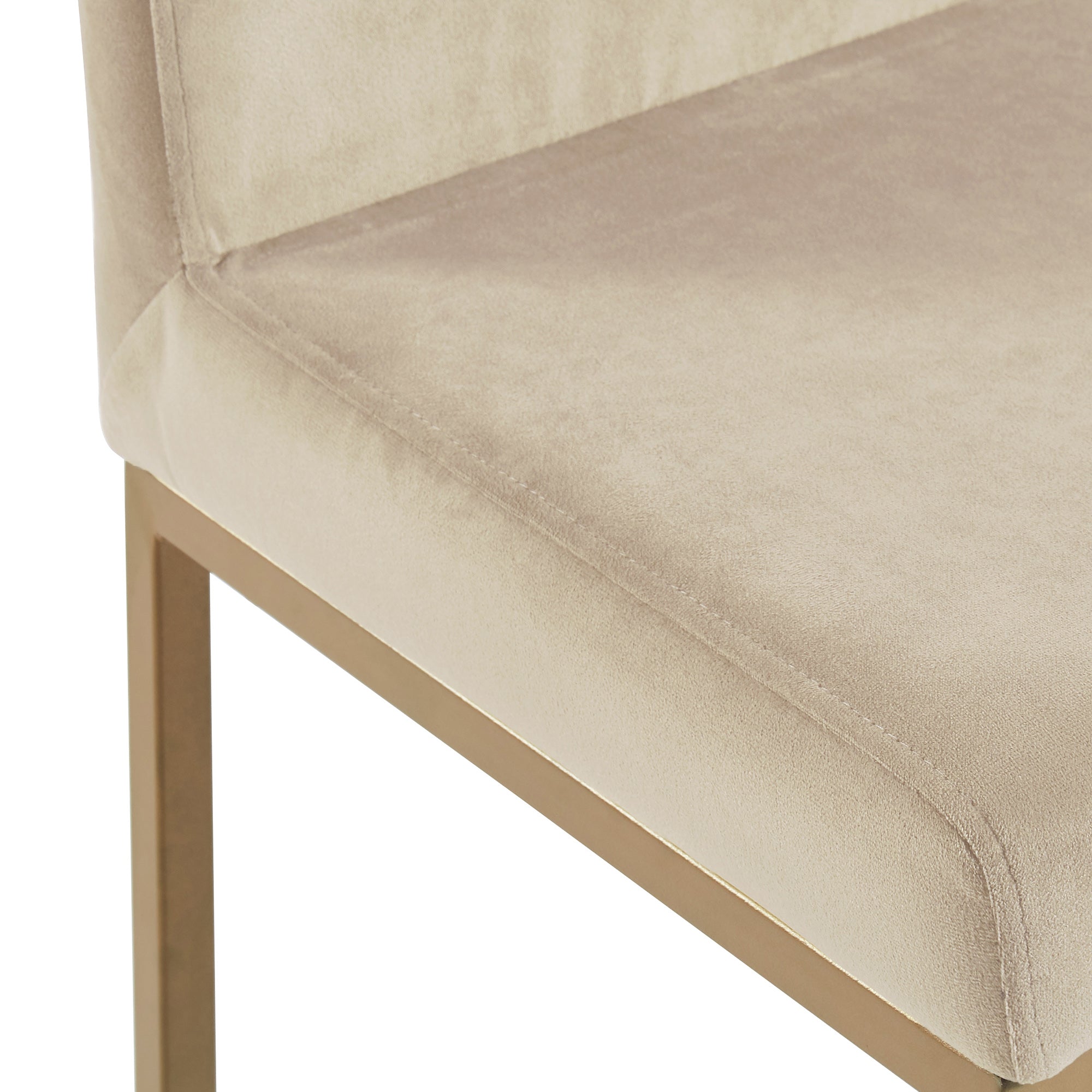 Diego Counter Stool - Beige Velvet and Aged Gold 26"-DECOROLALA