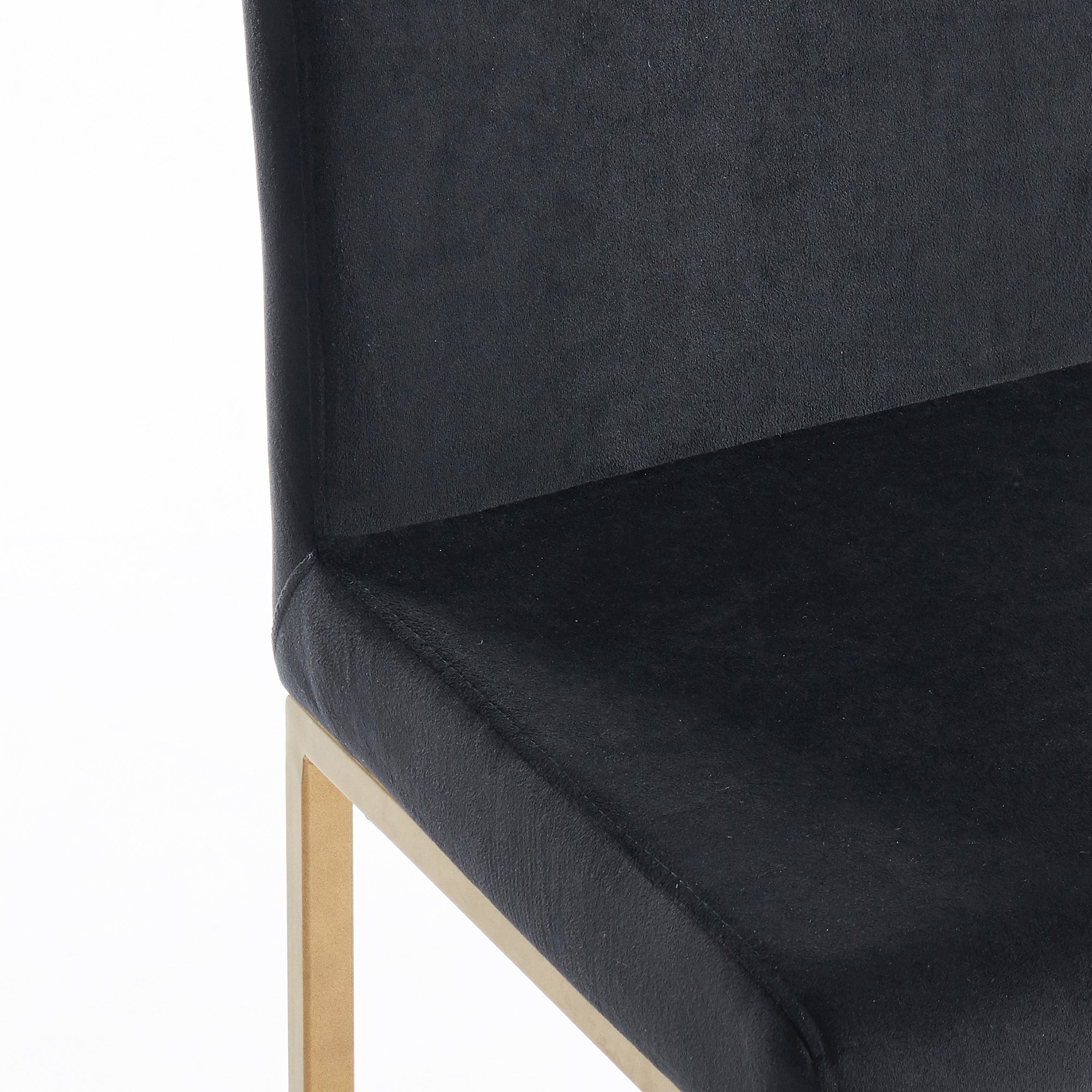 Diego Counter Stool - Black Velvet and Aged Gold 26"-DECOROLALA