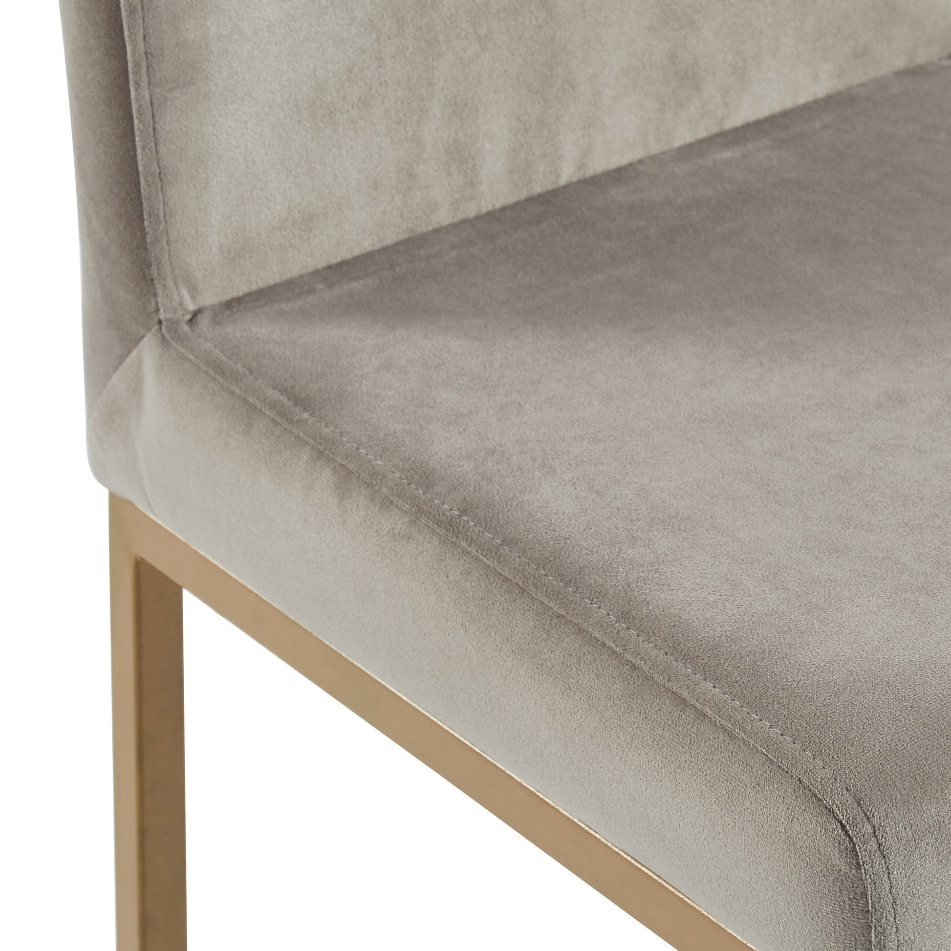 Diego Counter Stool - Grey Velvet and Aged Gold 26"-DECOROLALA