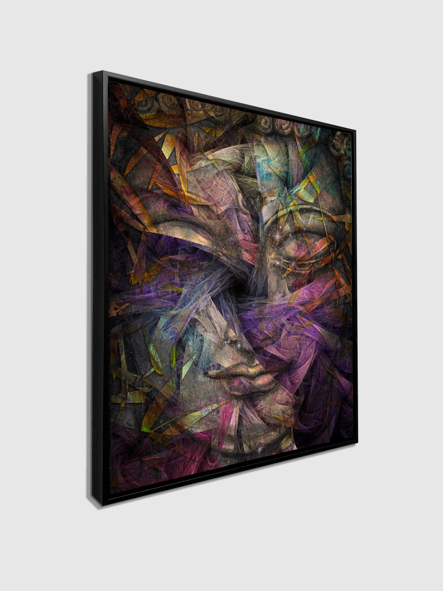 Dimensional Buddha -Fine Art Canvas- RGB varnish-Wall Art-DECOROLALA