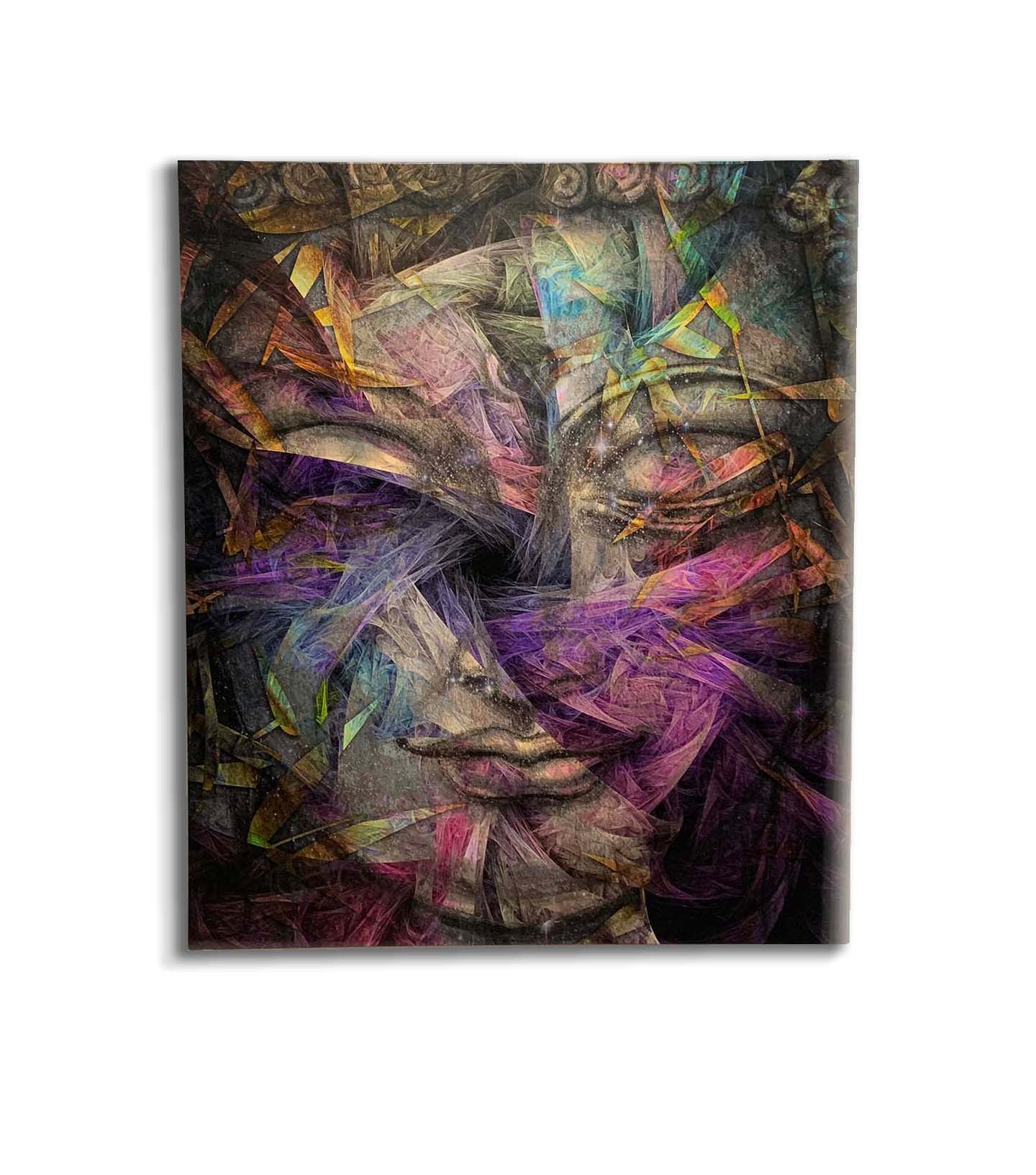 Dimensional Buddha Fine Art Canvas with RGB Varnish-Wall Art-DECOROLALA