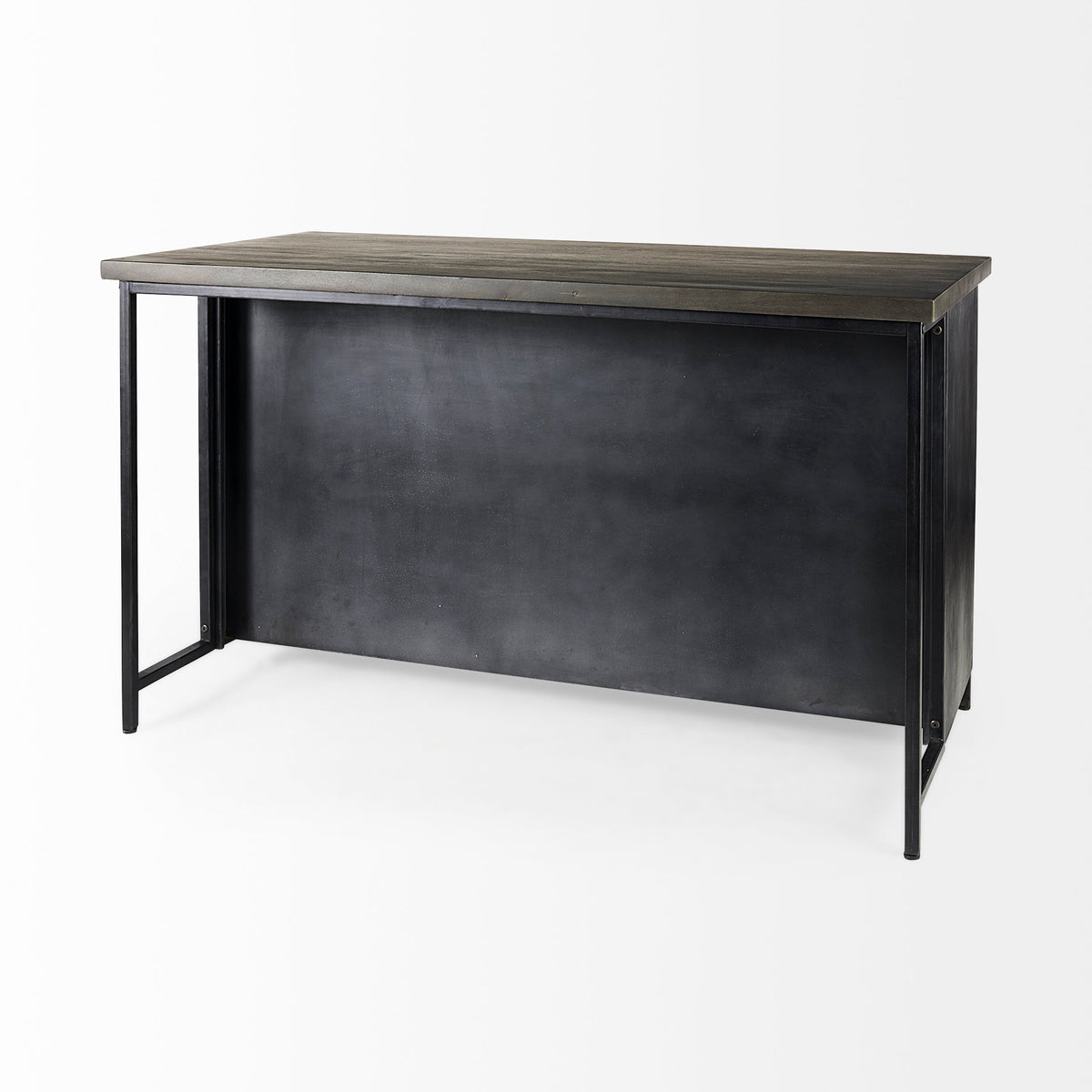 Dimitra 62.0L x 32.0W x 36.0H Dark Iron W/Glass Doors Kitchen Island-Kitchen Islands-DECOROLALA