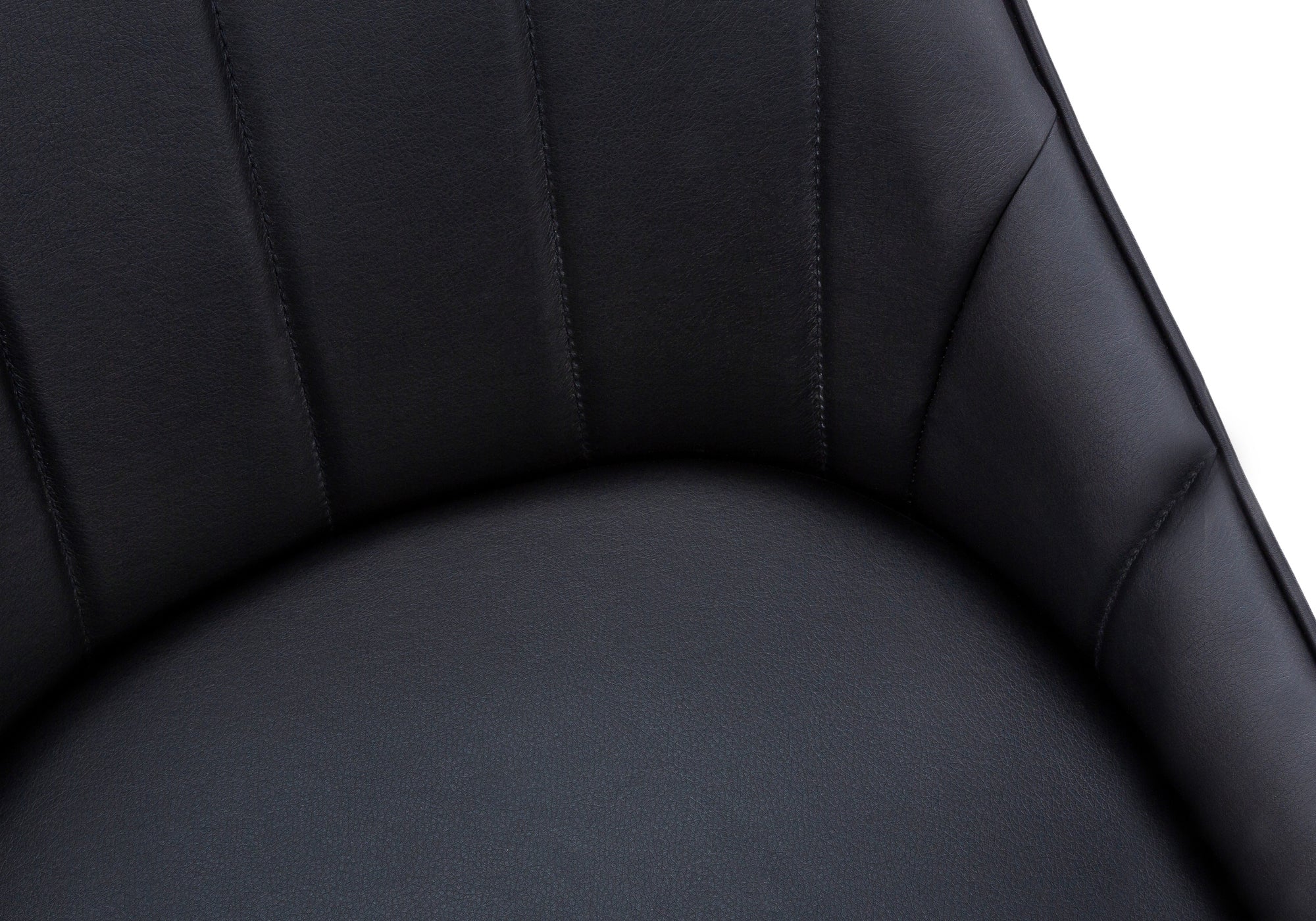 Dining Chair - 2pcs / 33"H / Black Leather-Look / Black-Dining Chair-DECOROLALA