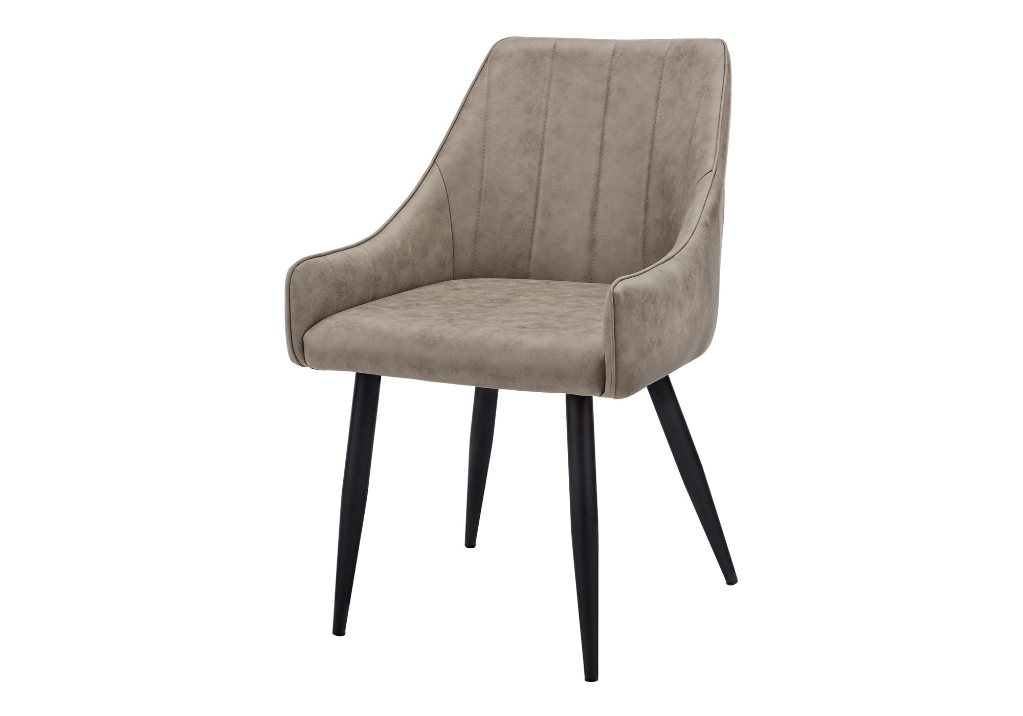 Dining Chair - 2pcs / 33"H / Black Leather-Look / Black-Dining Chair-DECOROLALA