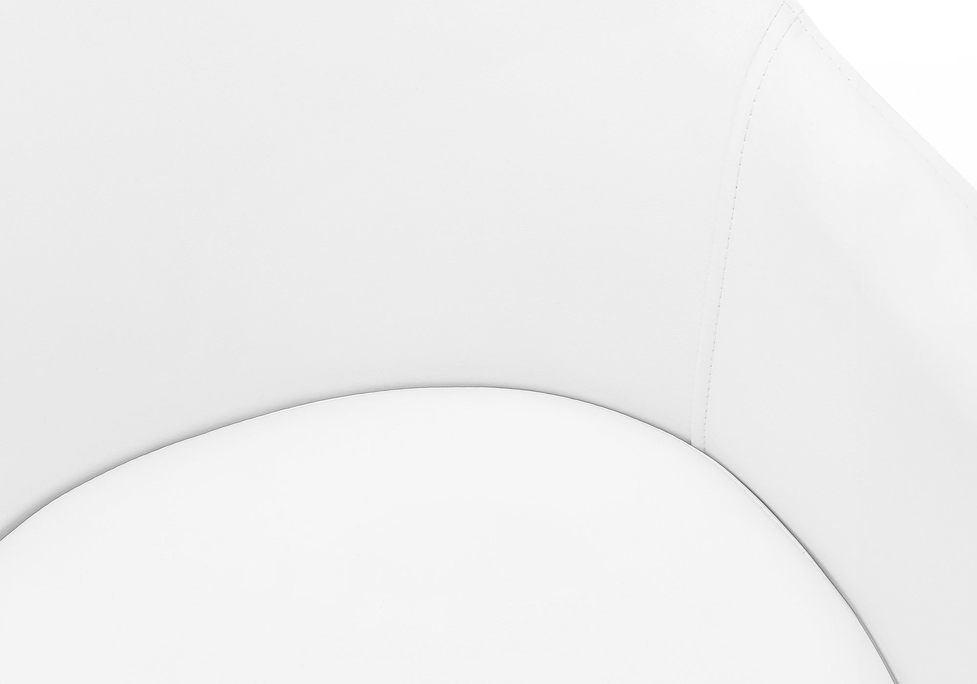 Dining Chair - 2pcs / 33"H / White Leather-Look / Chrome-Dining Chair-DECOROLALA