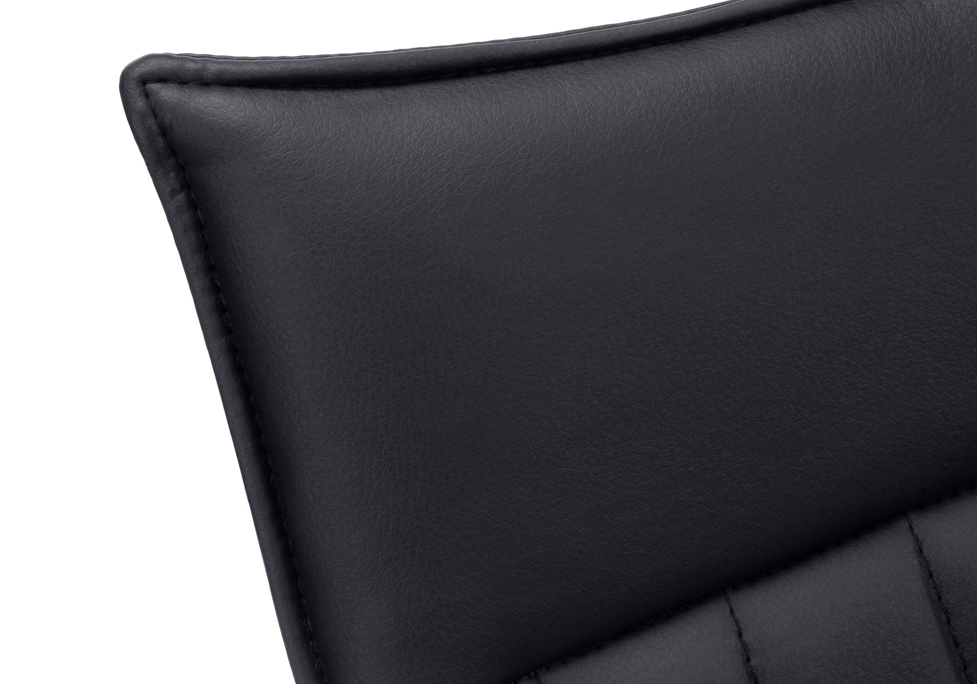 Dining Chair - 2pcs / 36"H / Black Leather-Look / Chrome-Dining Chair-DECOROLALA