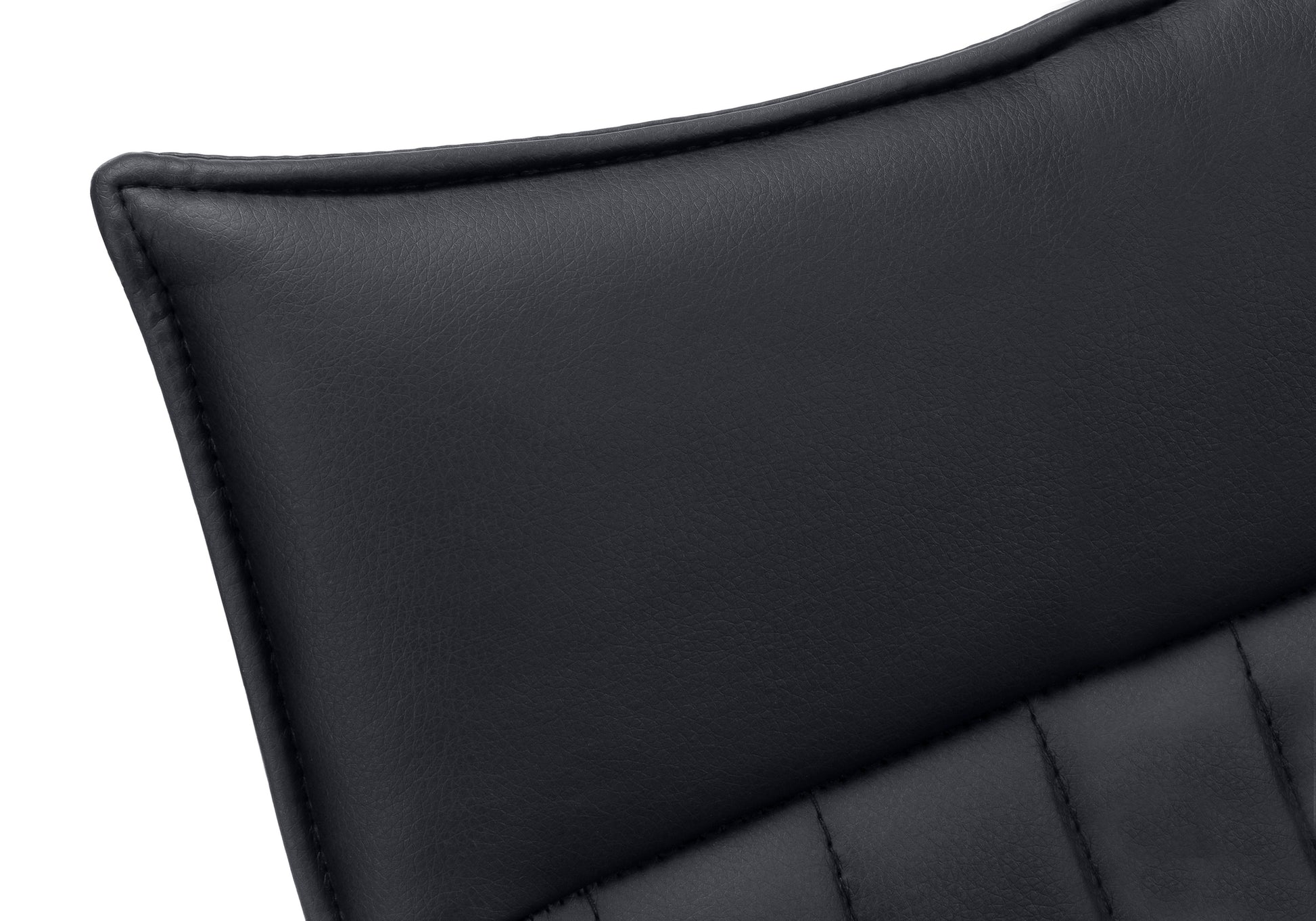 Dining Chair - 2pcs / 36"H / Black Leather-Look / Chrome-Dining Chair-DECOROLALA