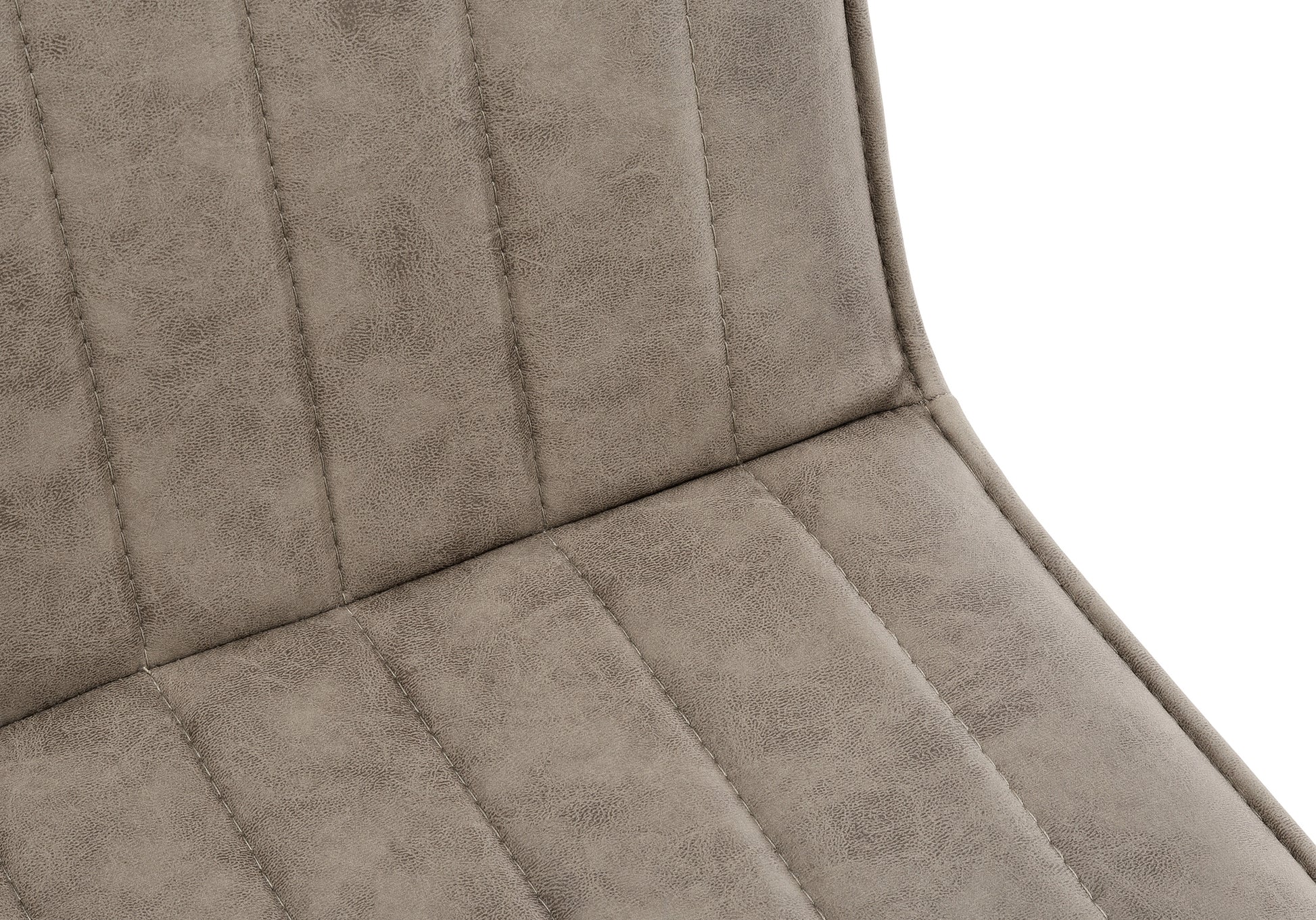 Dining Chair - 2pcs / 36"H / Black Leather-Look / Chrome-Dining Chair-DECOROLALA