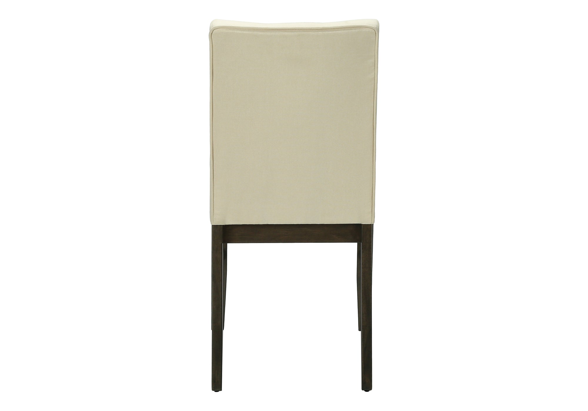 Dining Chair - 2pcs / 37"H Grey / Cream Fabric Seat-Dining Chairs-DECOROLALA
