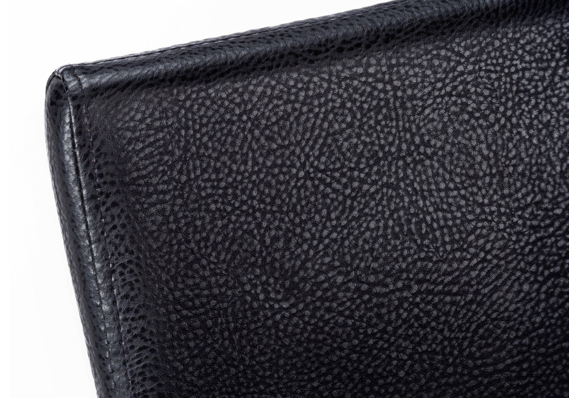 Dining Chair - 2pcs / 38"H / Black Leather-Look / Chrome-Dining Chair-DECOROLALA