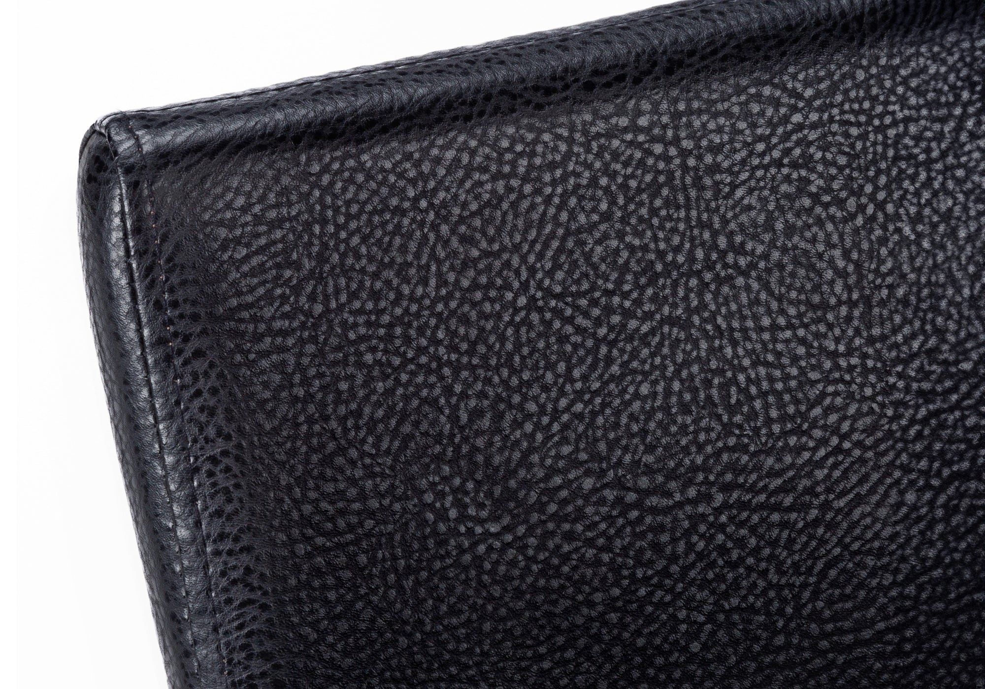 Dining Chair - 2pcs / 38"H / Black Leather-Look / Chrome-Dining Chair-DECOROLALA