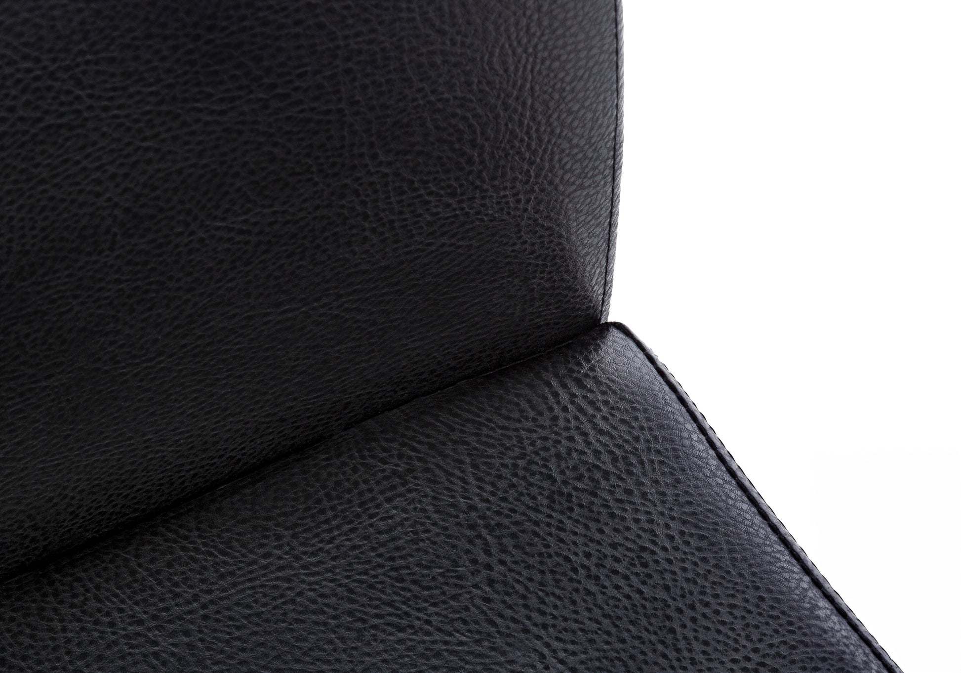 Dining Chair - 2pcs / 38"H / Black Leather-Look / Chrome-Dining Chair-DECOROLALA