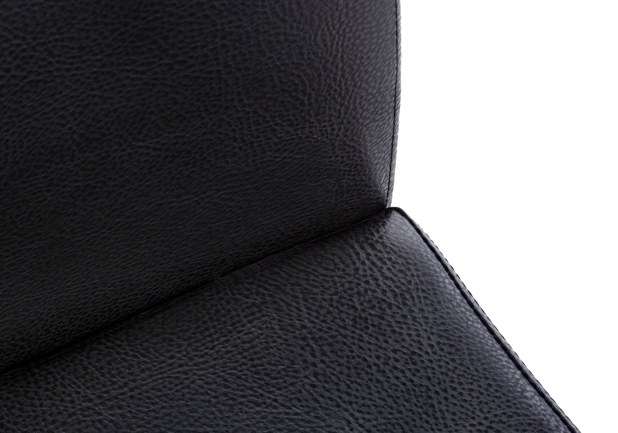 Dining Chair - 2pcs / 38"H / Black Leather-Look / Chrome-Dining Chair-DECOROLALA