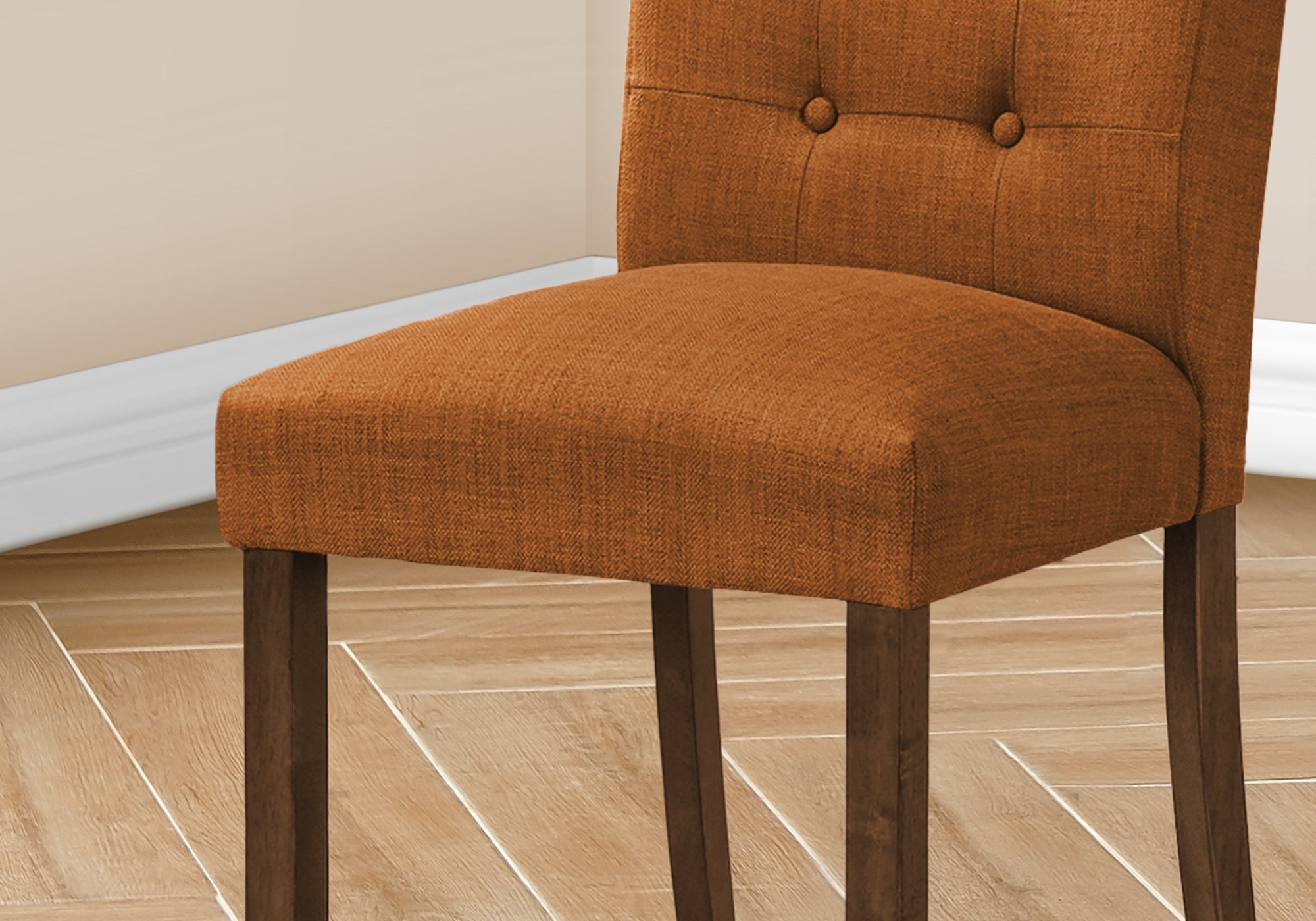 Dining Chair - 2pcs / 38"H Upholstered Grey Fabric-Dining Chair-DECOROLALA