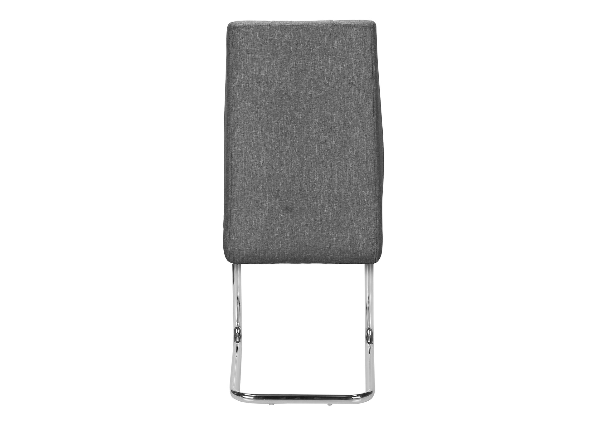 Dining Chair - 2pcs / 39"H / Grey Fabric / Chrome-Dining Chair-DECOROLALA