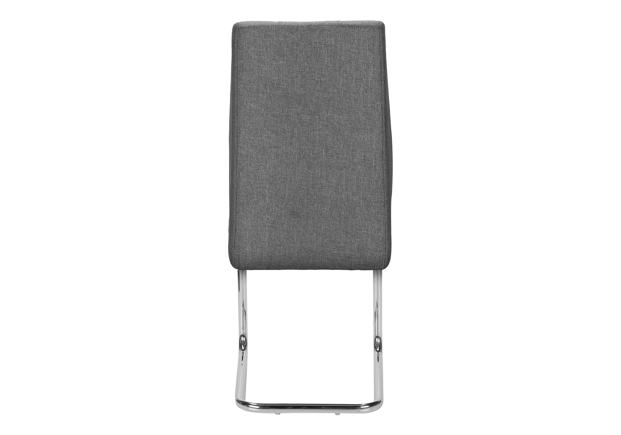 Dining Chair - 2pcs / 39"H / Grey Fabric / Chrome-Dining Chair-DECOROLALA