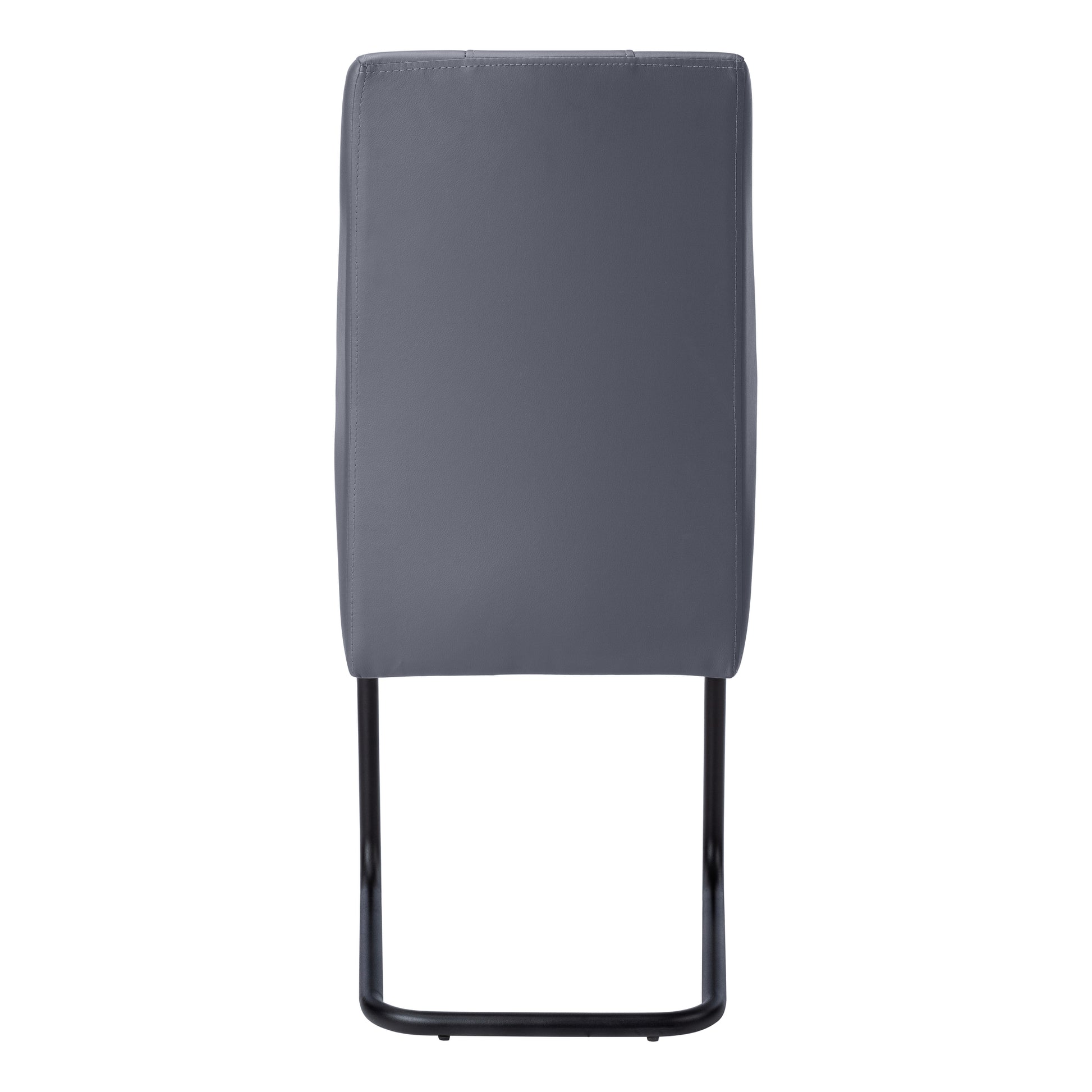 Dining Chair - 2pcs / 39"H / Grey Fabric / Chrome-Dining Chair-DECOROLALA