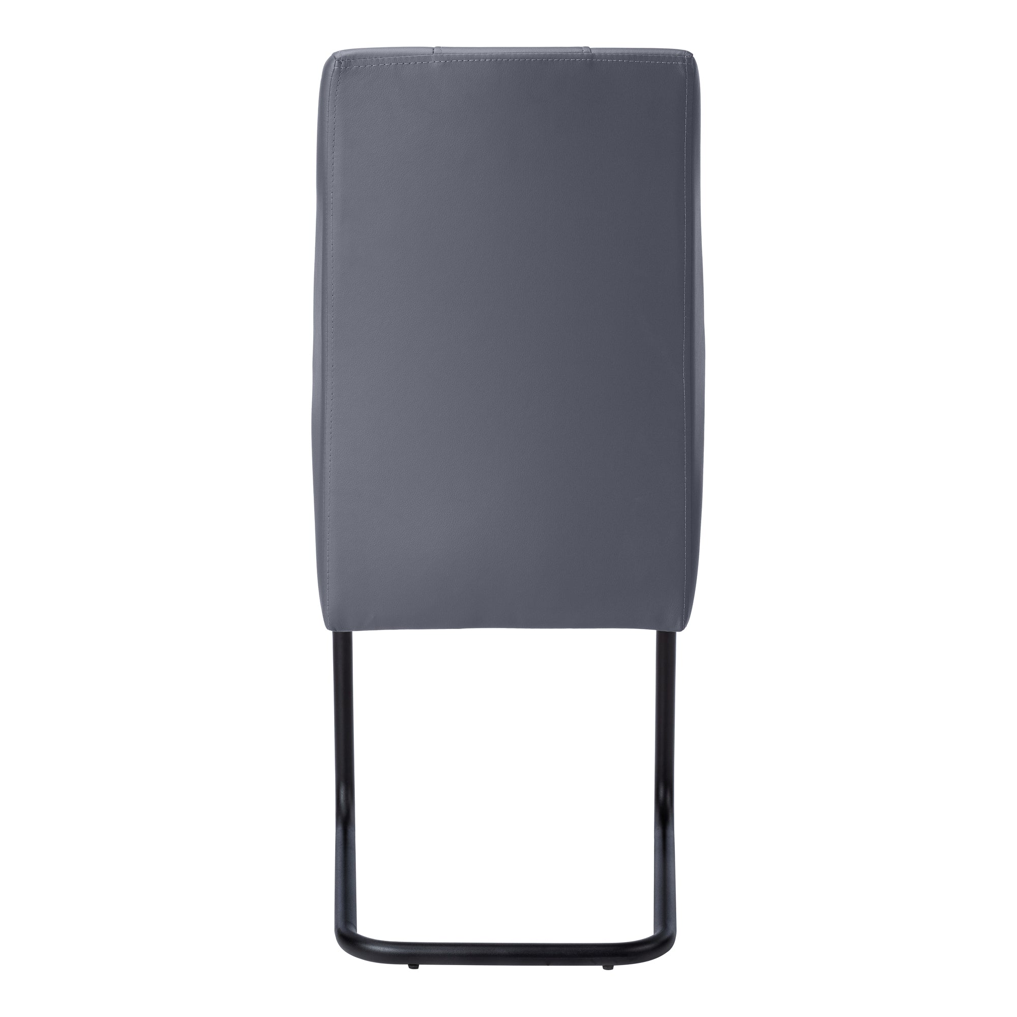 Dining Chair - 2pcs / 39"H / Grey Fabric / Chrome-Dining Chair-DECOROLALA