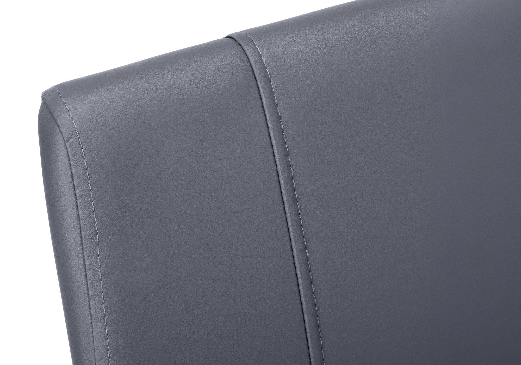 Dining Chair - 2pcs / 39"H / Grey Fabric / Chrome-Dining Chair-DECOROLALA