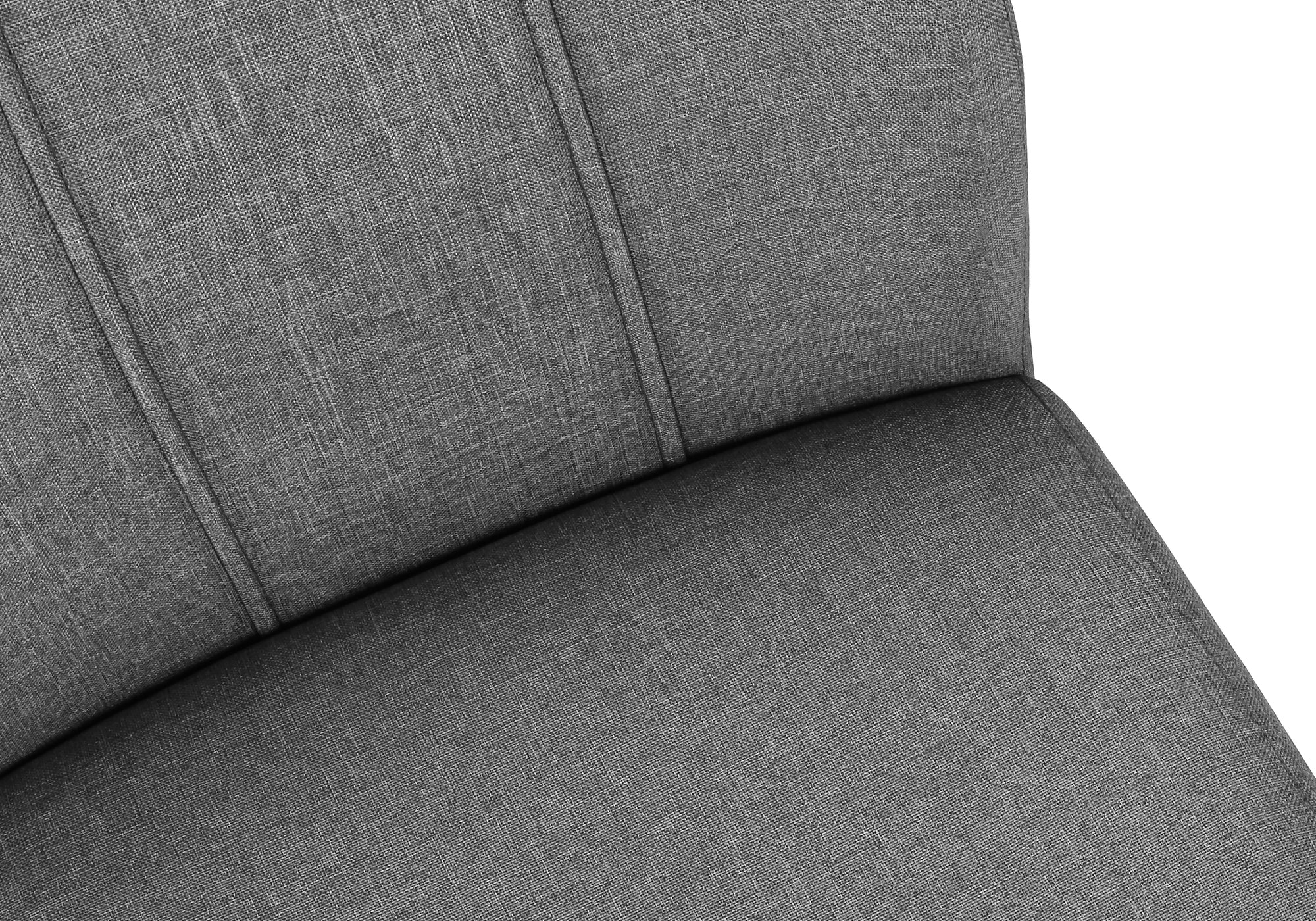 Dining Chair - 2pcs / 39"H / Grey Fabric / Chrome-Dining Chair-DECOROLALA