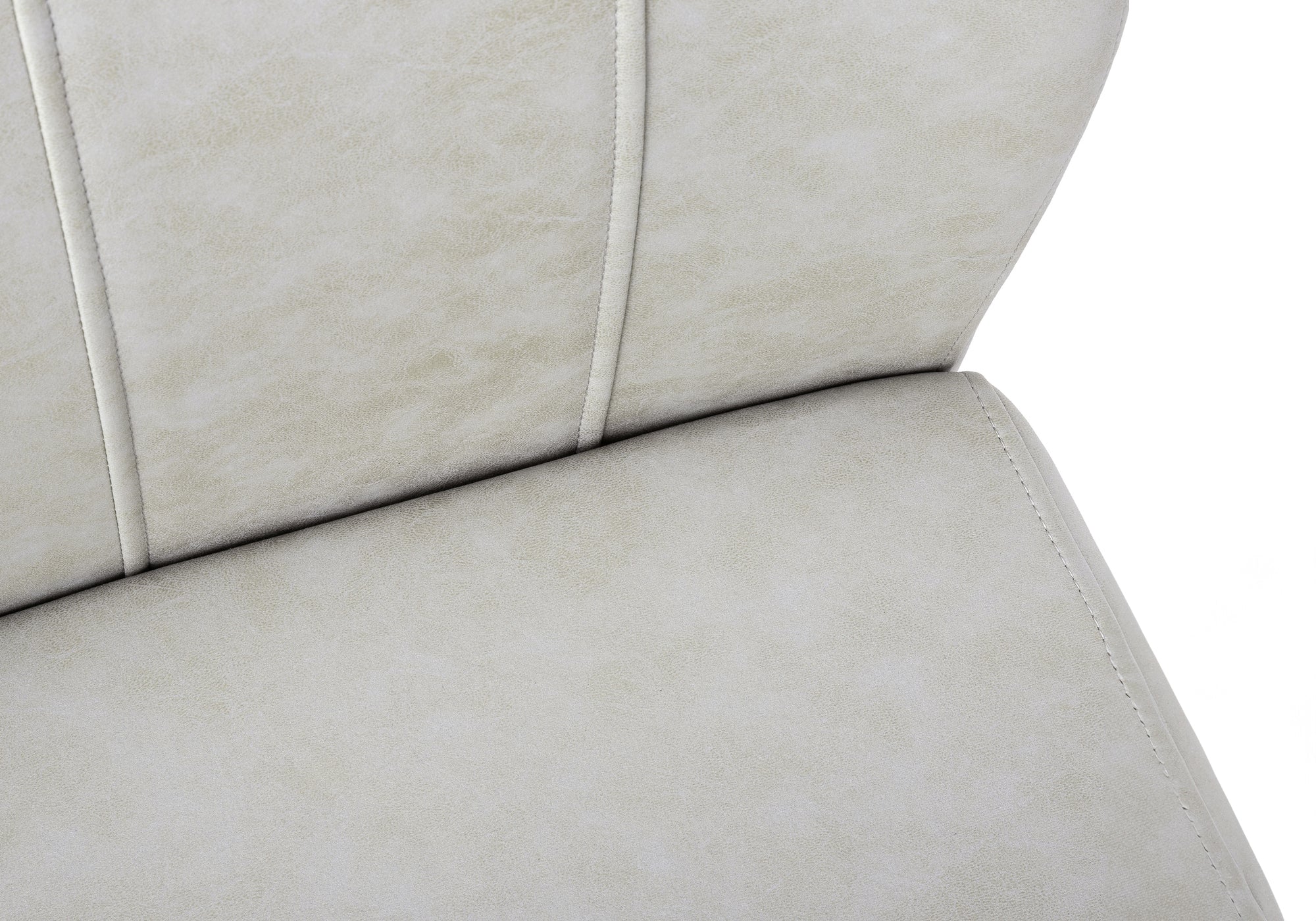 Dining Chair - 2pcs / 39"H / Grey Fabric / Chrome-Dining Chair-DECOROLALA