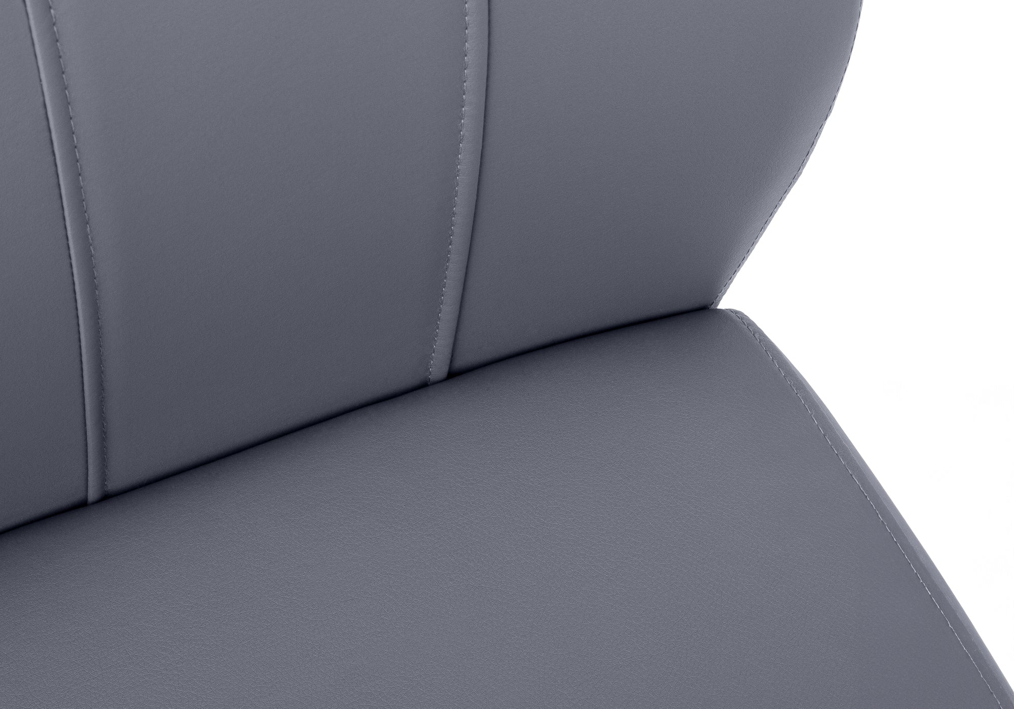 Dining Chair - 2pcs / 39"H / Grey Fabric / Chrome-Dining Chair-DECOROLALA